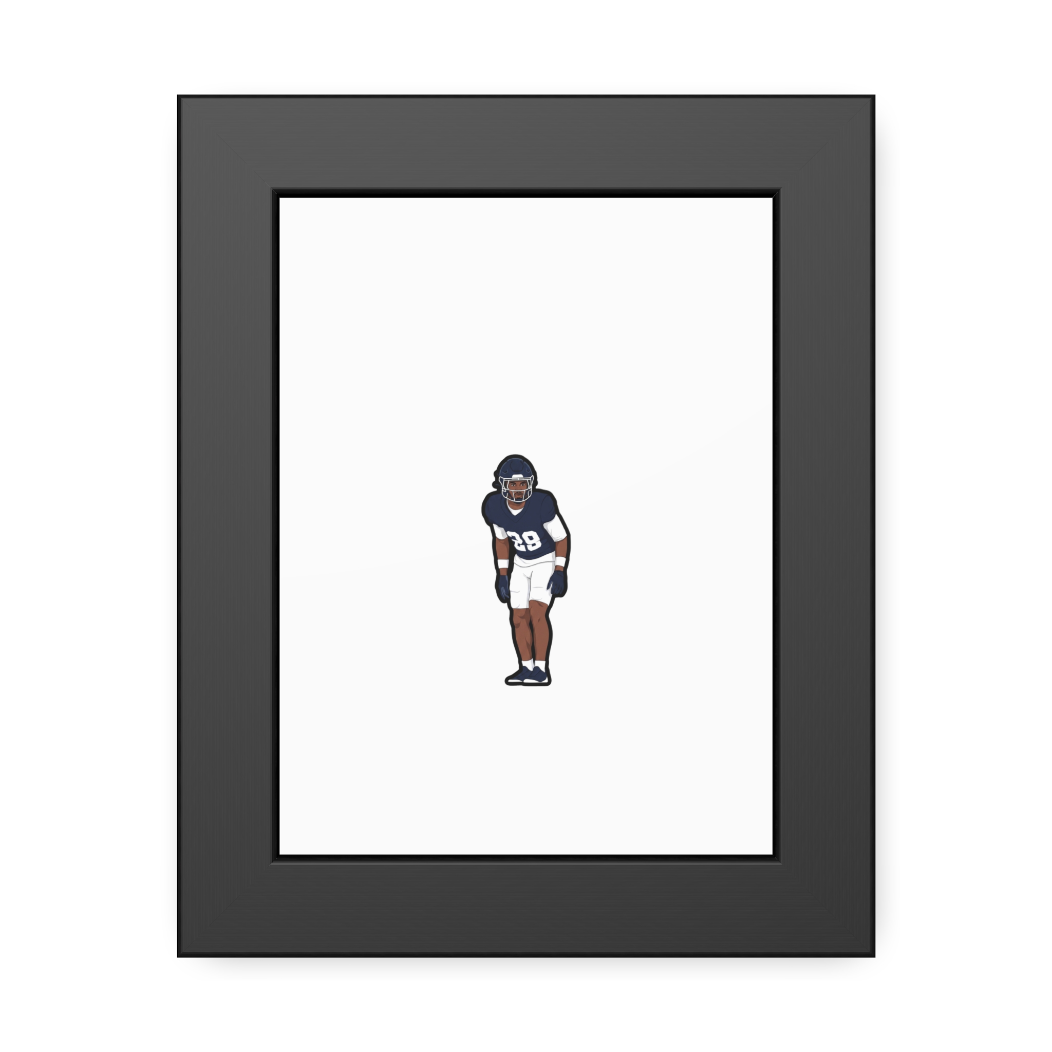 Framed Poster — character_shirsey in Black