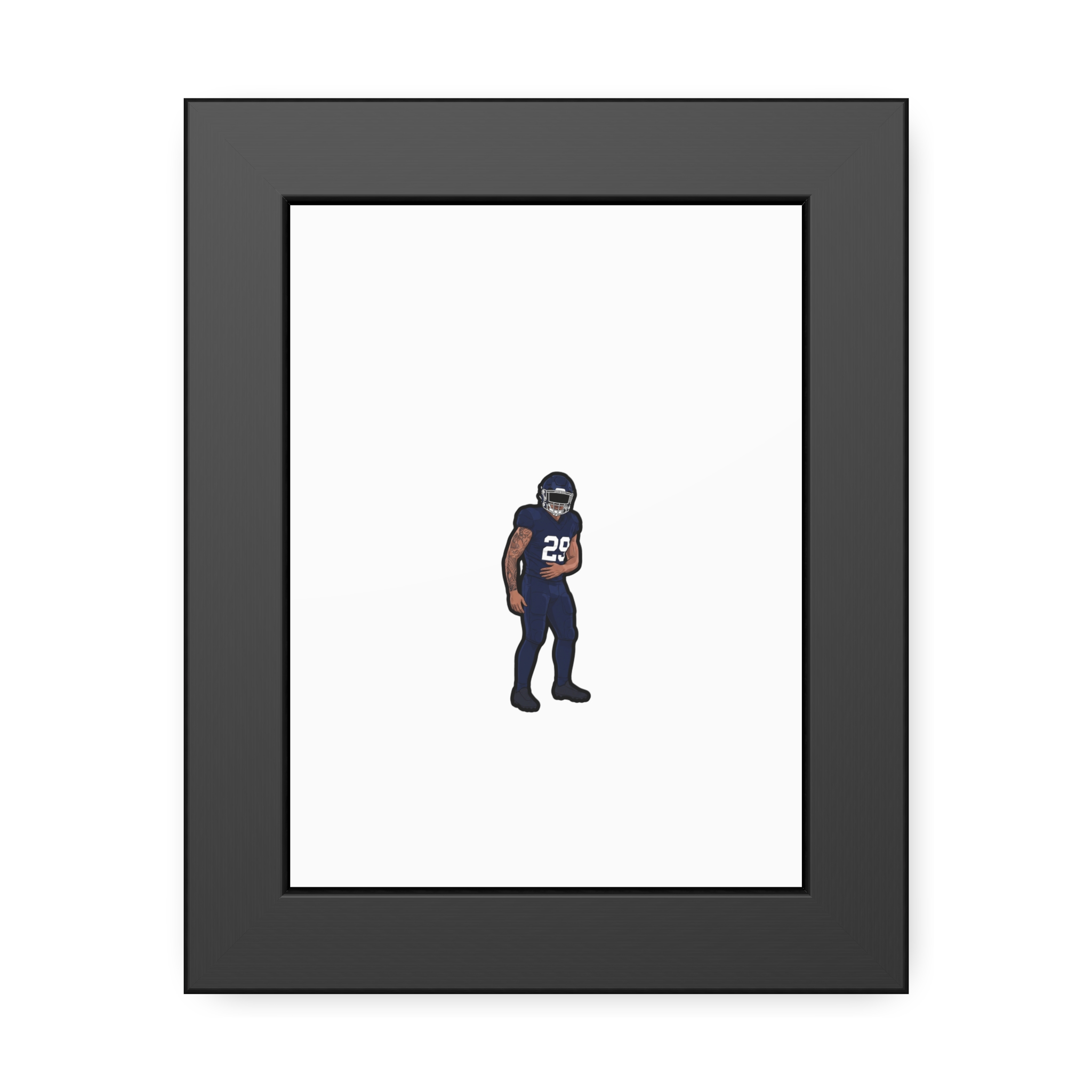 Framed Poster — character_shirsey in Black