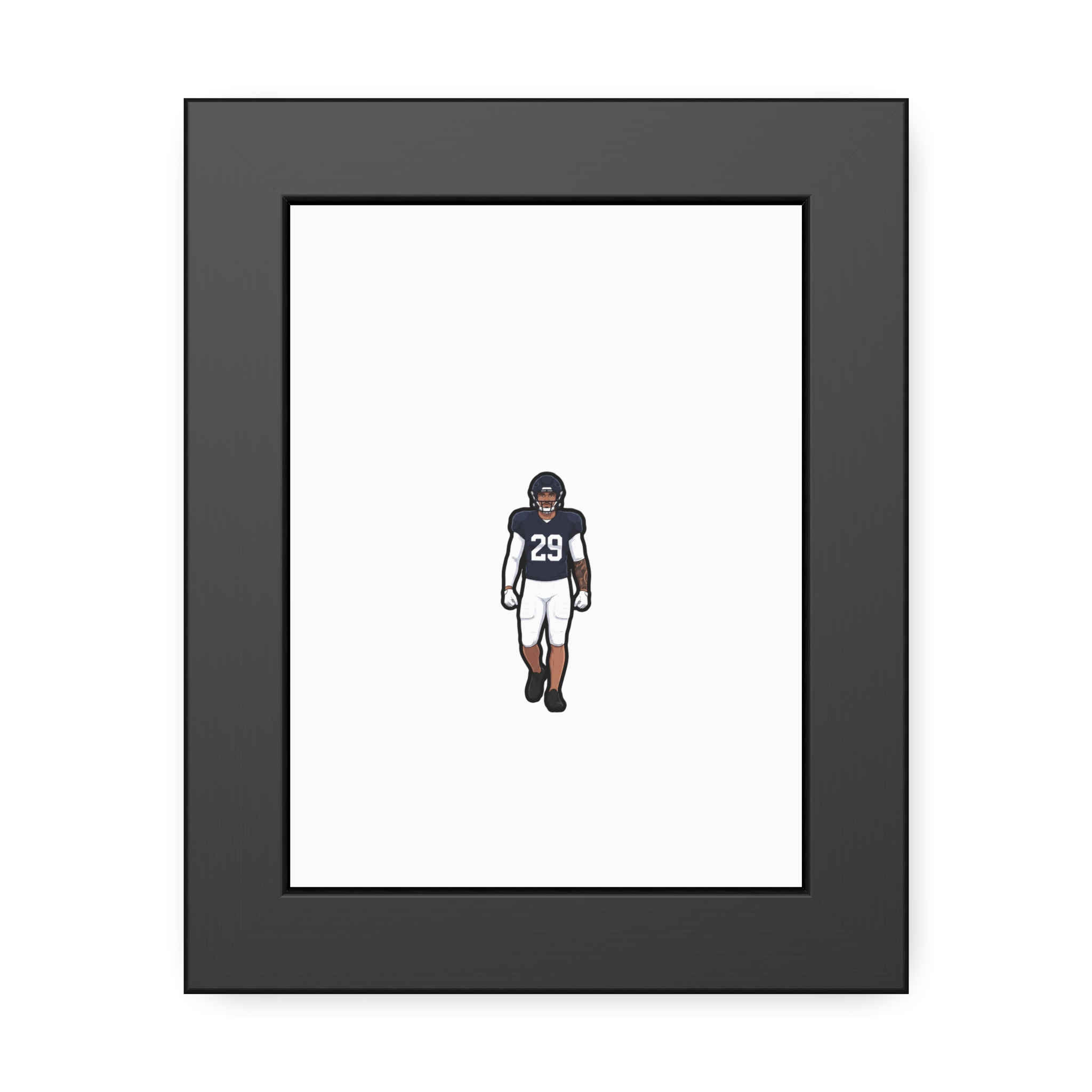 Framed Poster — character_shirsey in Black