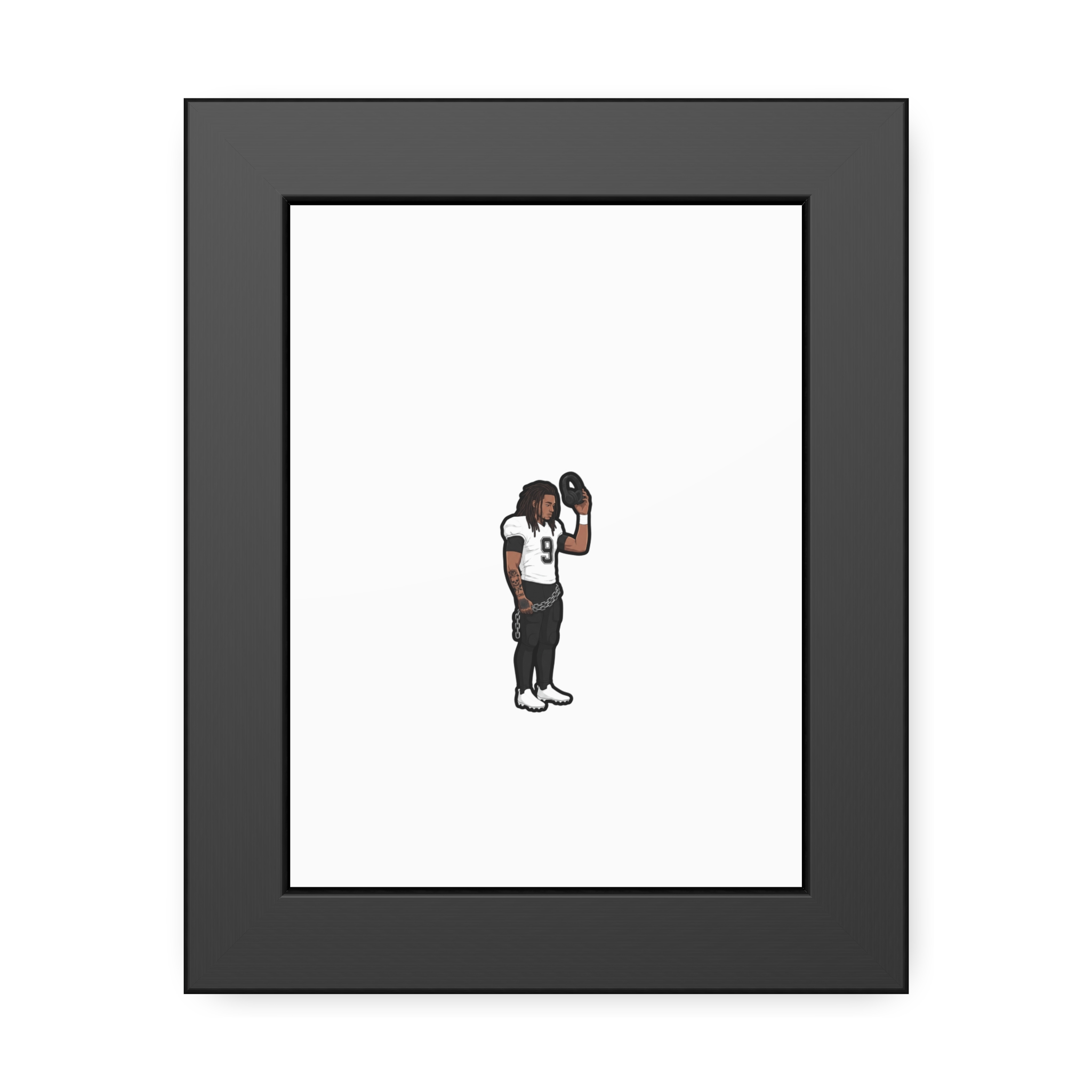 Framed Poster — character_shirsey in Black