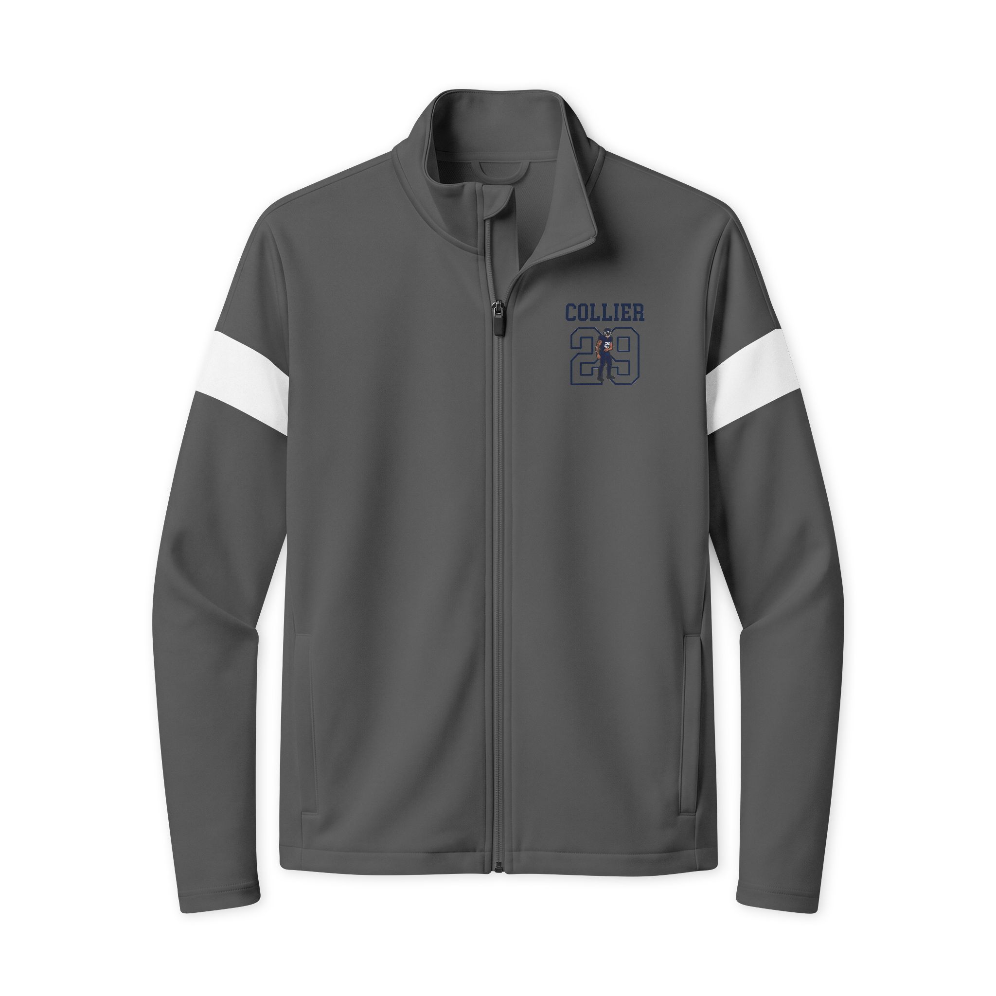 Travel Full-Zip Jacket — character_shirsey in Iron Grey/ White