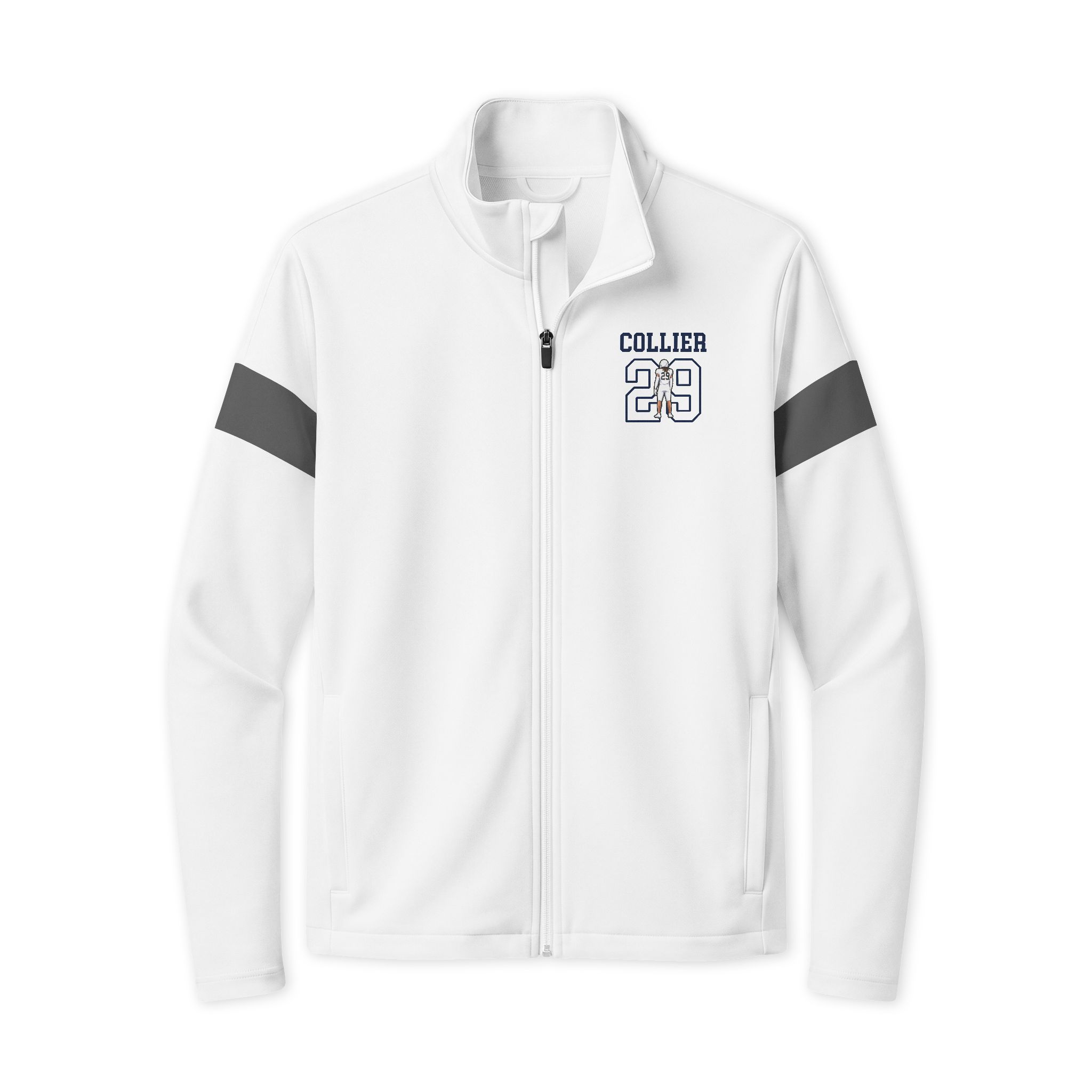 Travel Full-Zip Jacket — character_shirsey in White/ Iron Grey