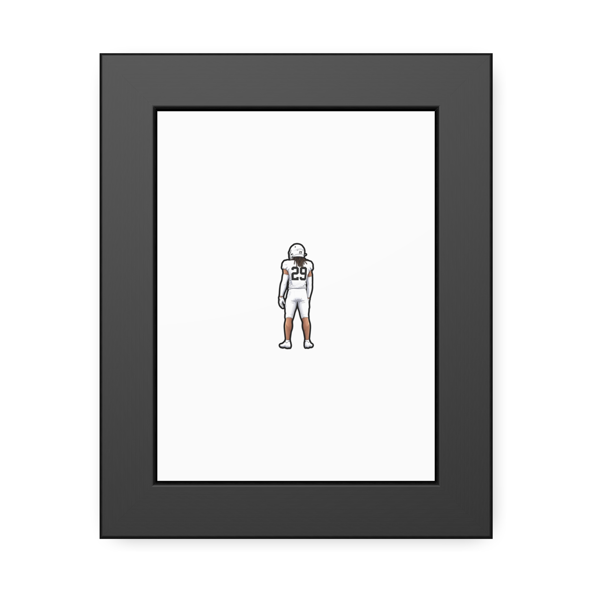 Framed Poster — character_player_name in Black