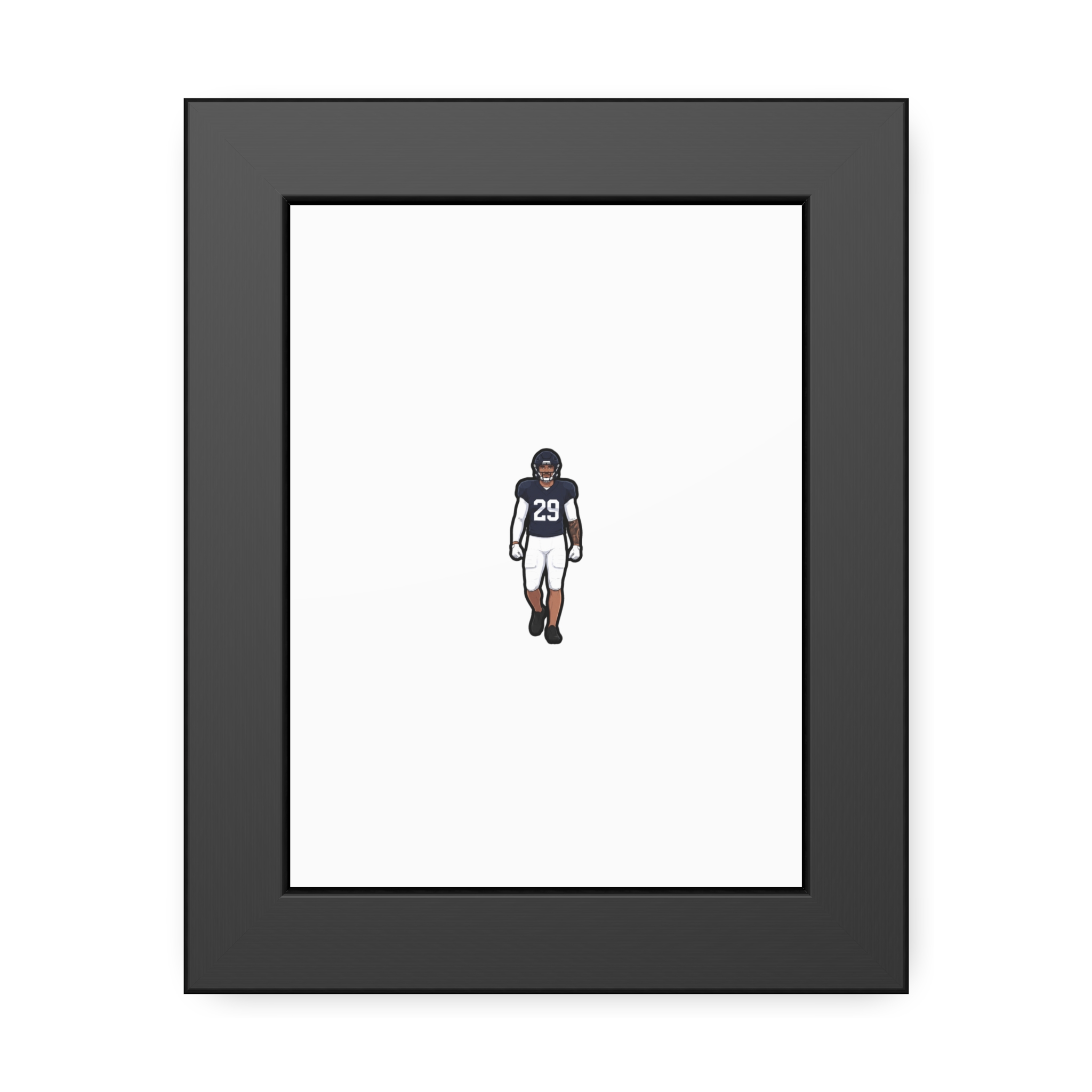 Framed Poster — character_player_name in Black