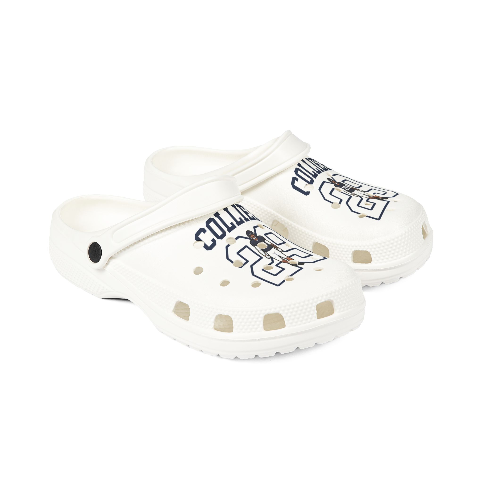 Rubber Clogs — character_shirsey in White