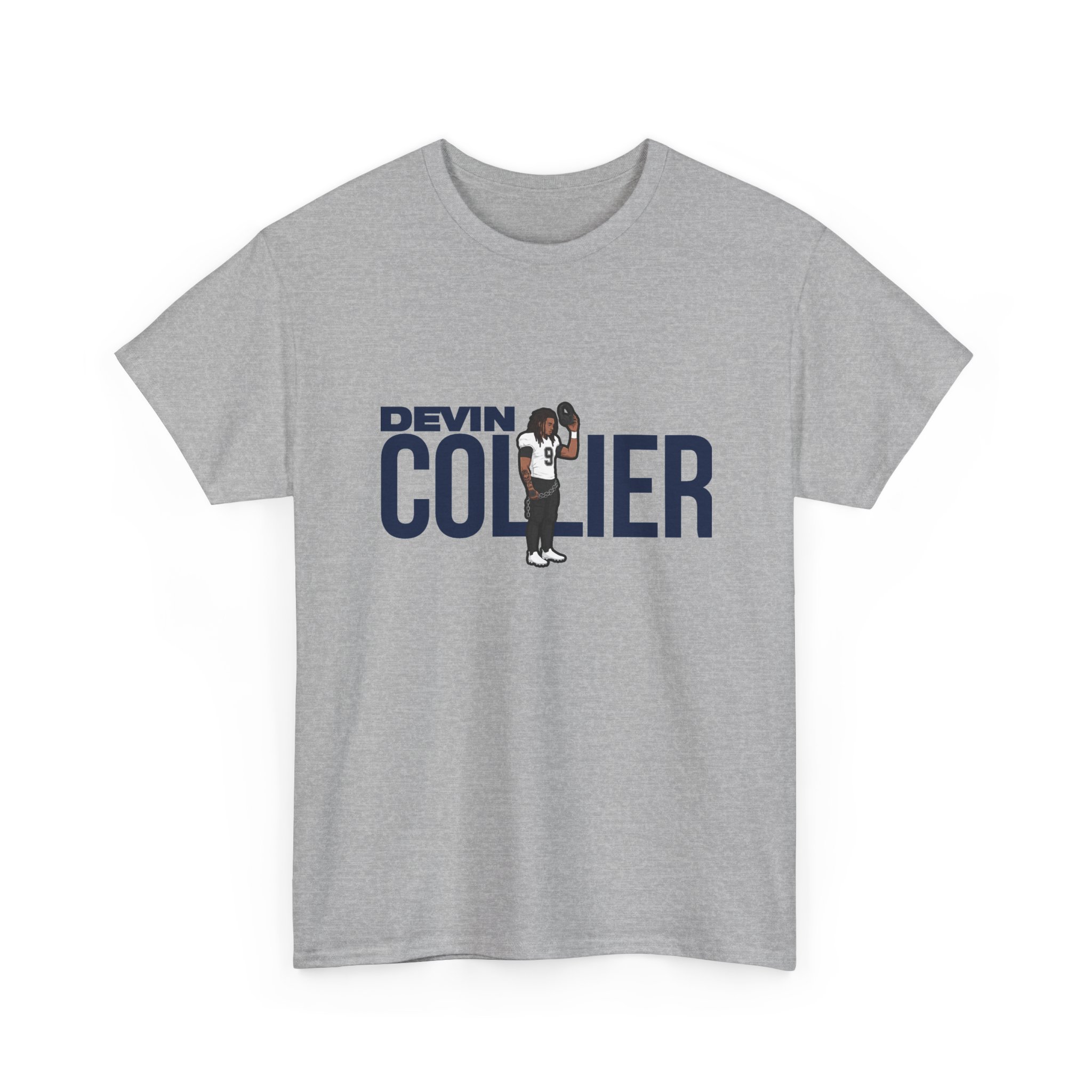 Tee — character_player_name in Grey