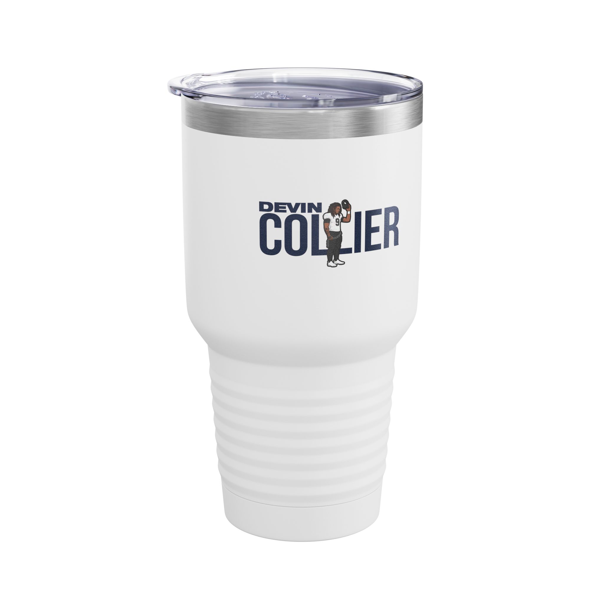 30oz Tumbler — character_player_name in White