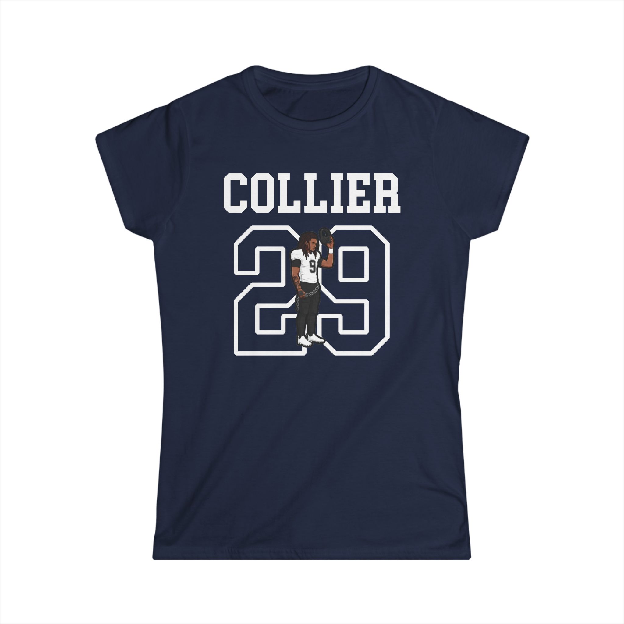 Women's Softstyle Tee — character_shirsey in Navy