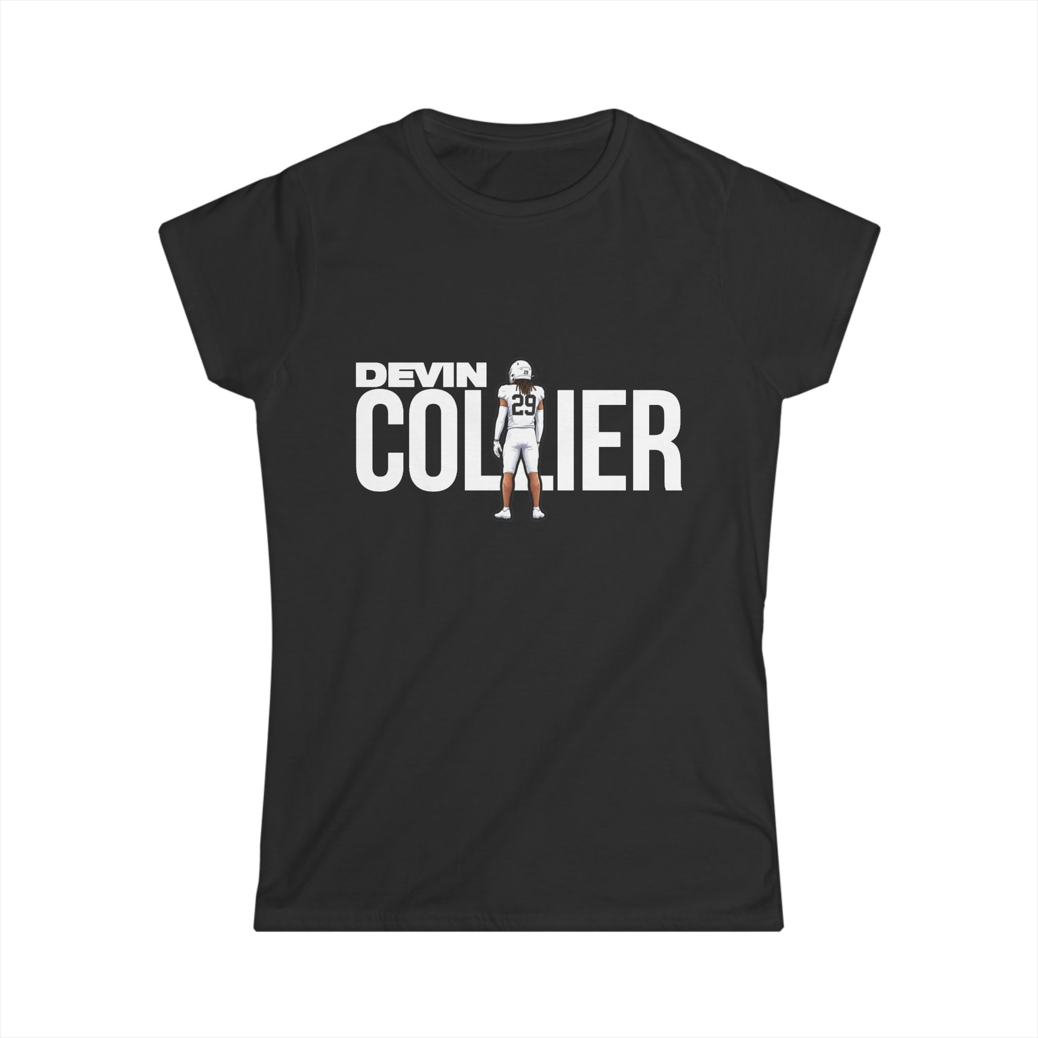 Women's Softstyle Tee — character_player_name in Black