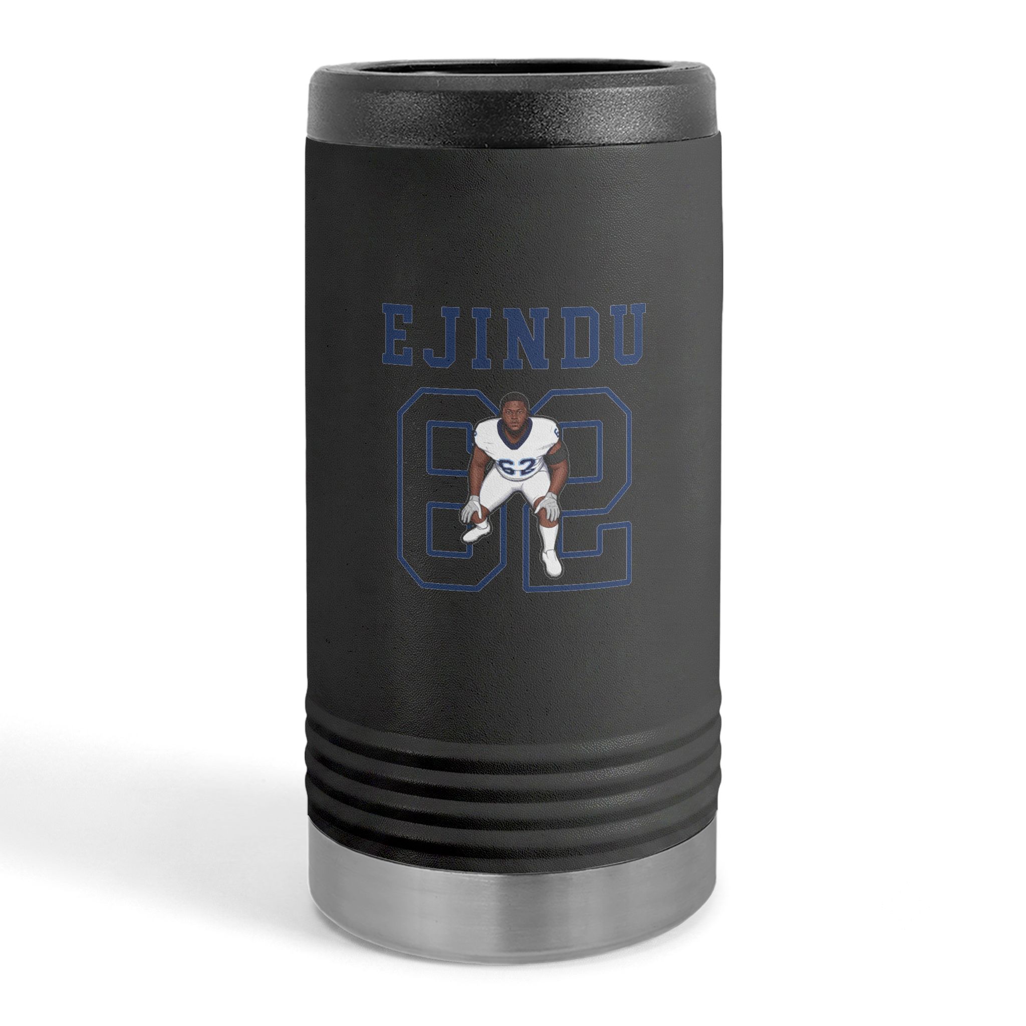 Slim Stainless Can Cooler — character_shirsey in Black