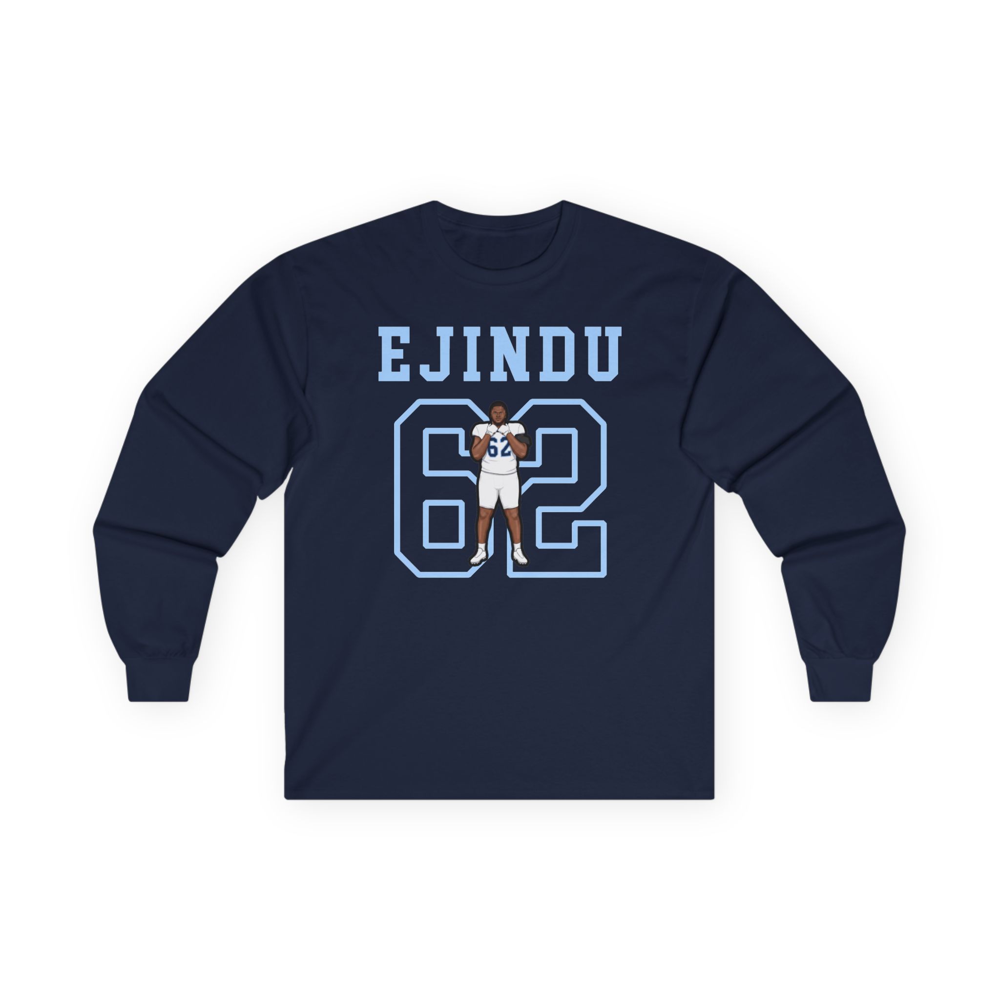 Long Sleeve Tee — character_shirsey in Navy