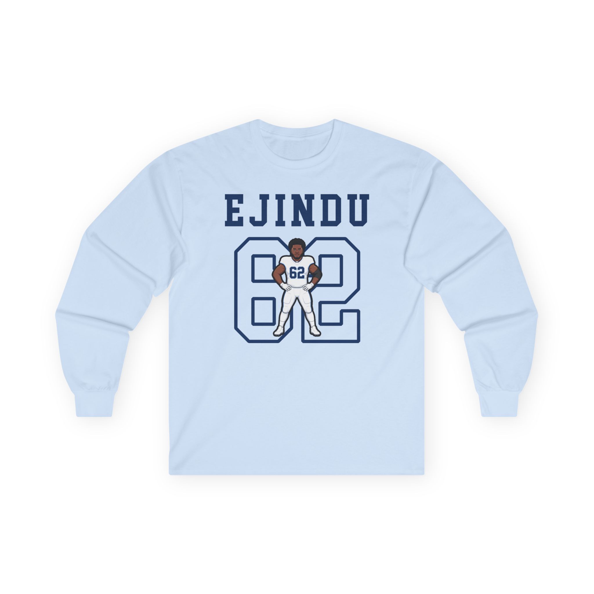 Long Sleeve Tee — character_shirsey in Light Blue
