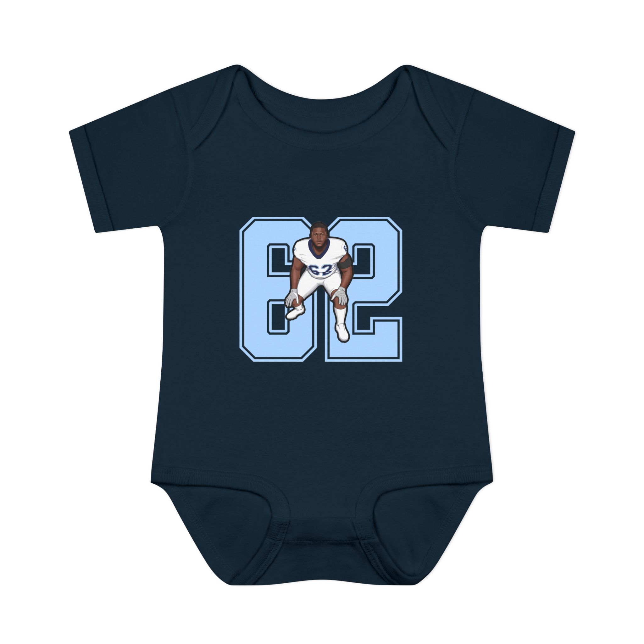 Baby Onesie — character_number in Navy