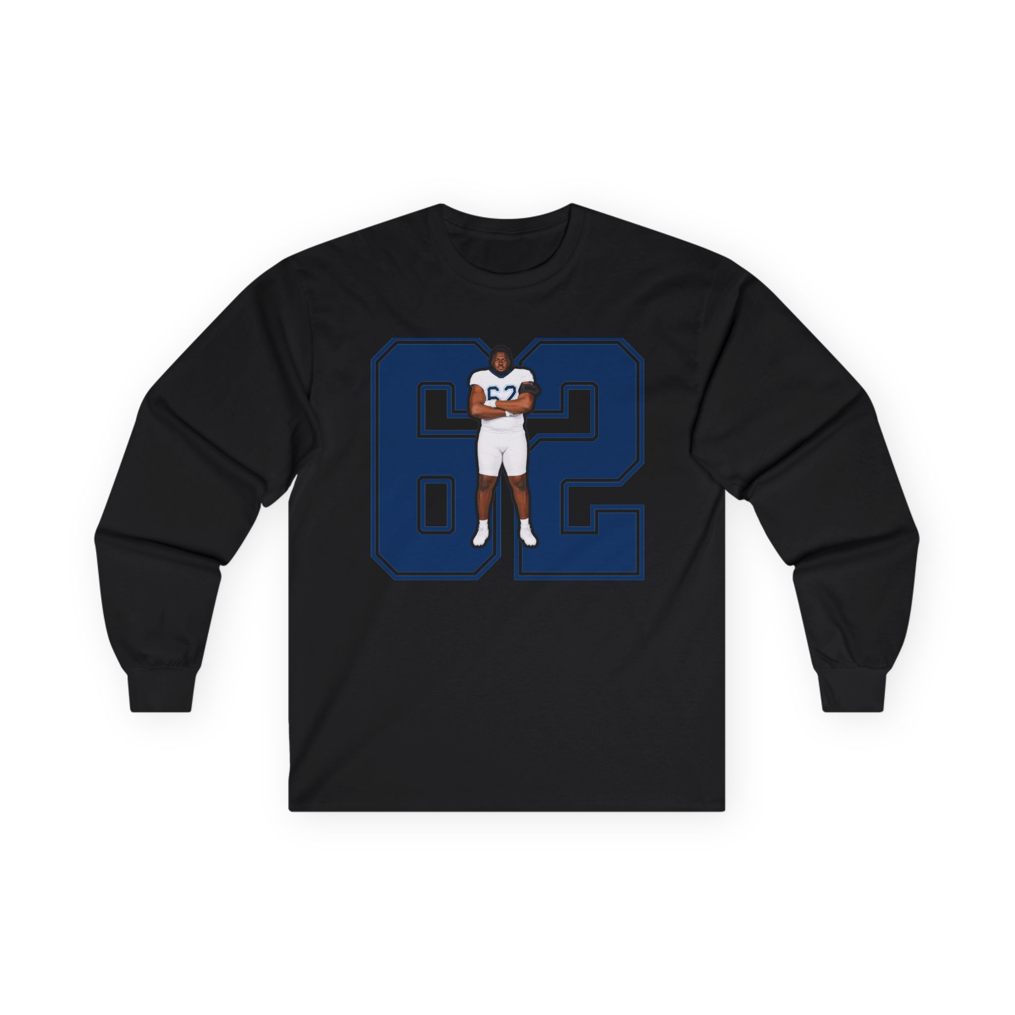 Long Sleeve Tee — character_number in Black