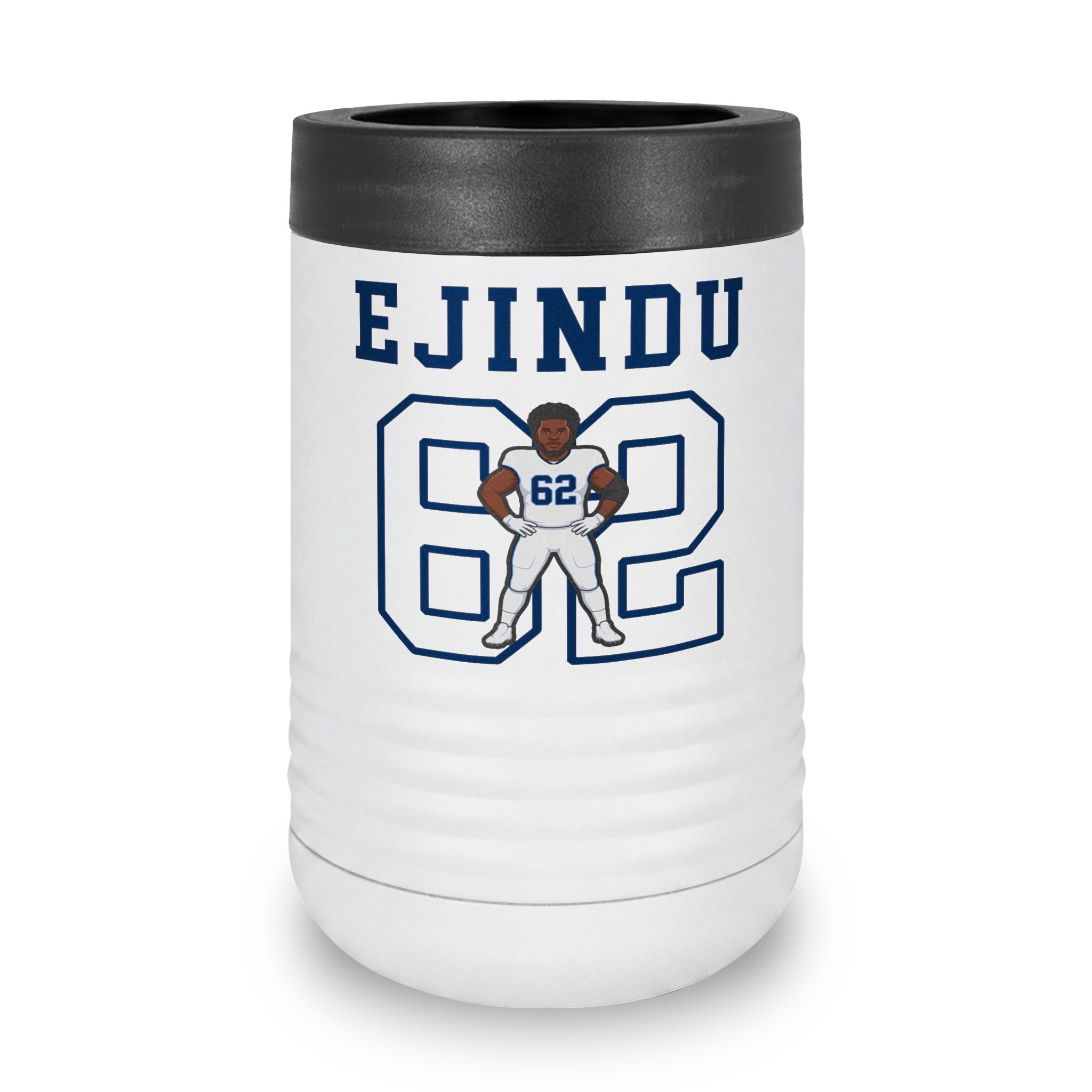 Stainless Can Cooler — character_shirsey in White