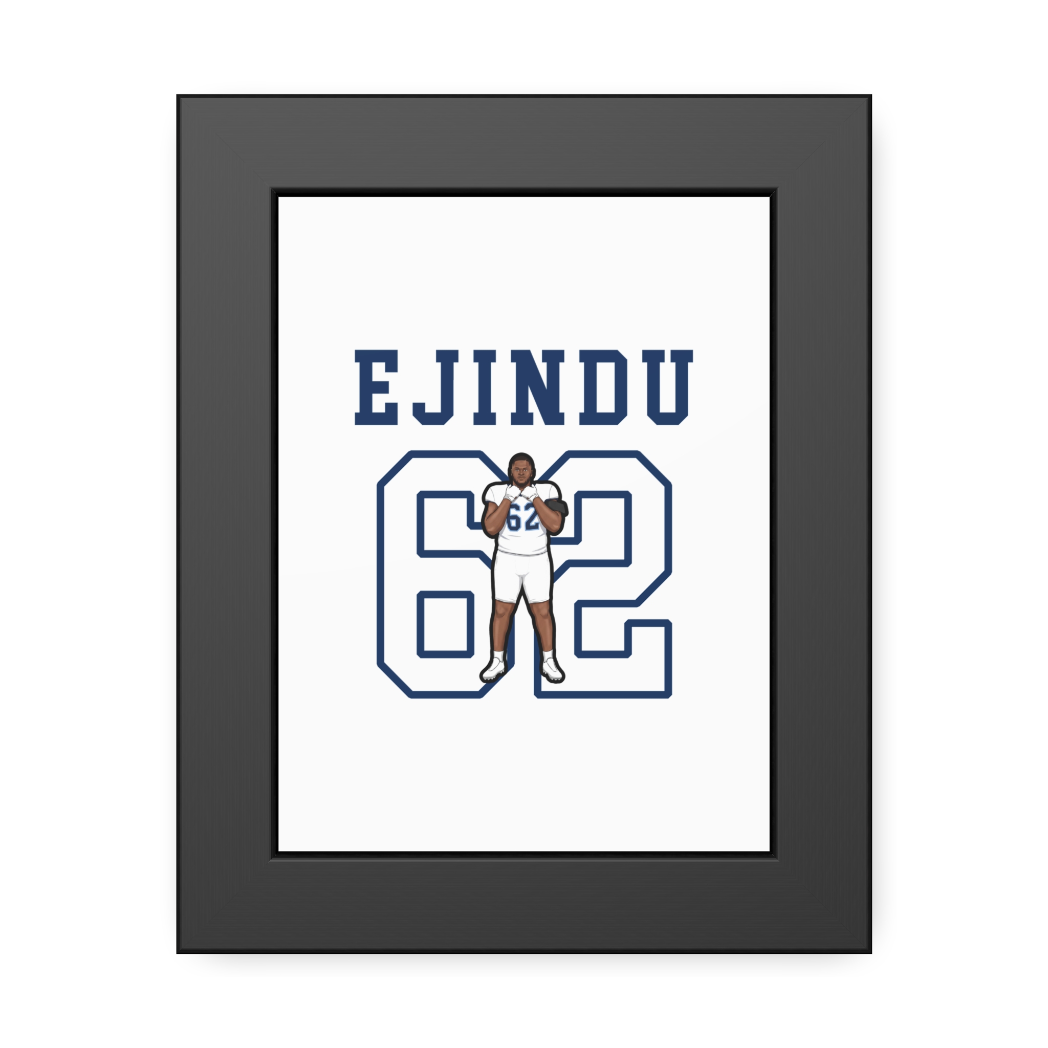 Framed Poster — character_shirsey in Black