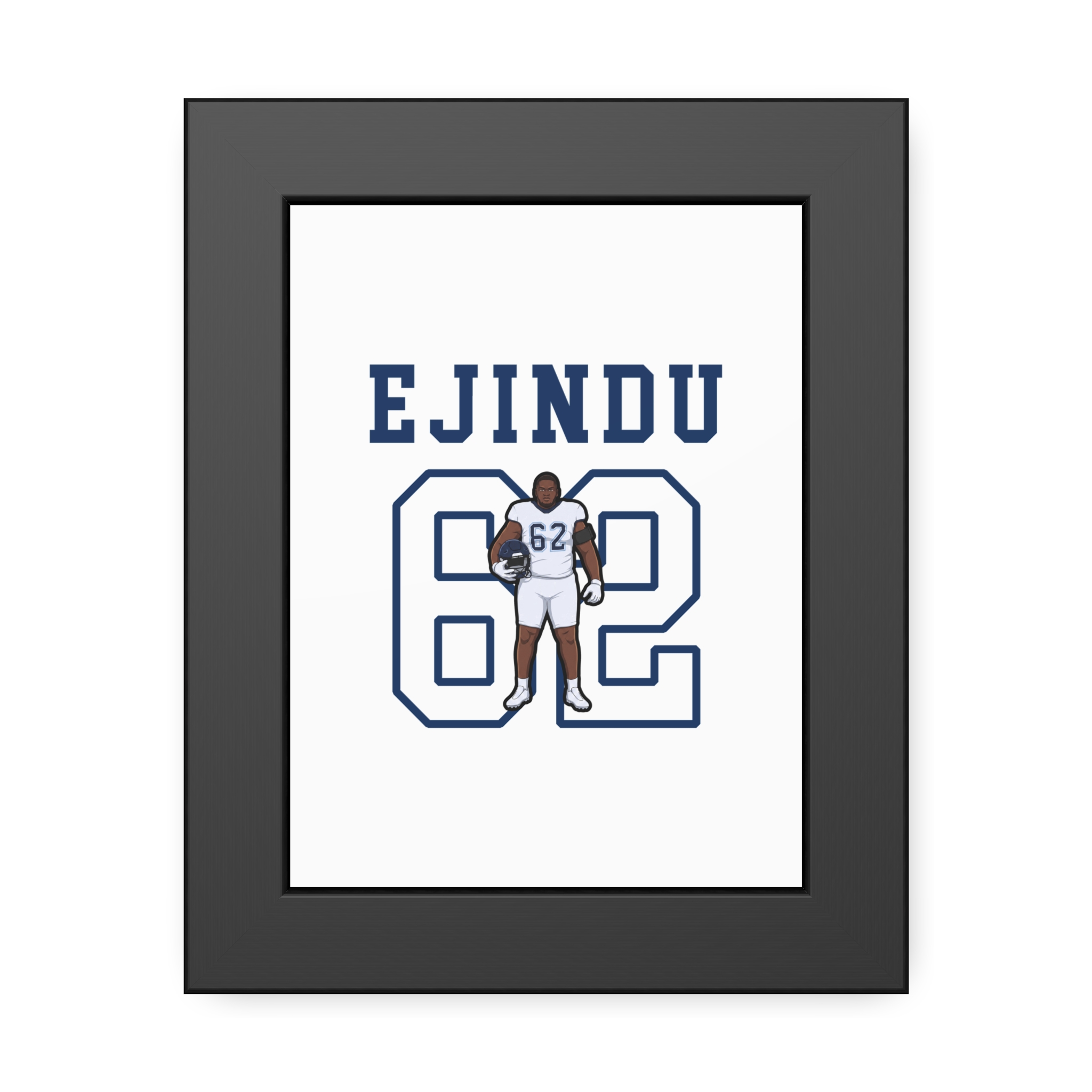 Framed Poster — character_shirsey in Black