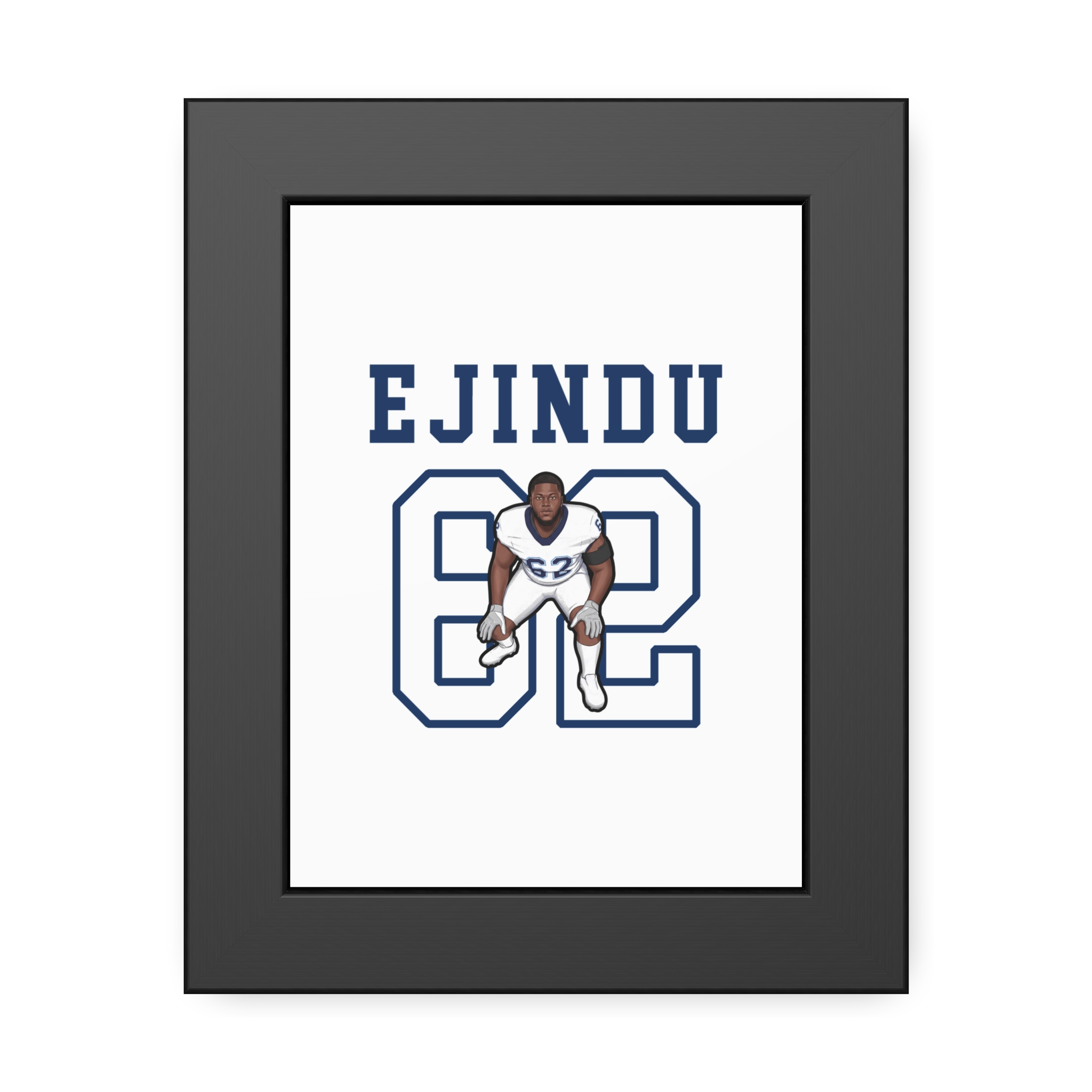Framed Poster — character_shirsey in Black