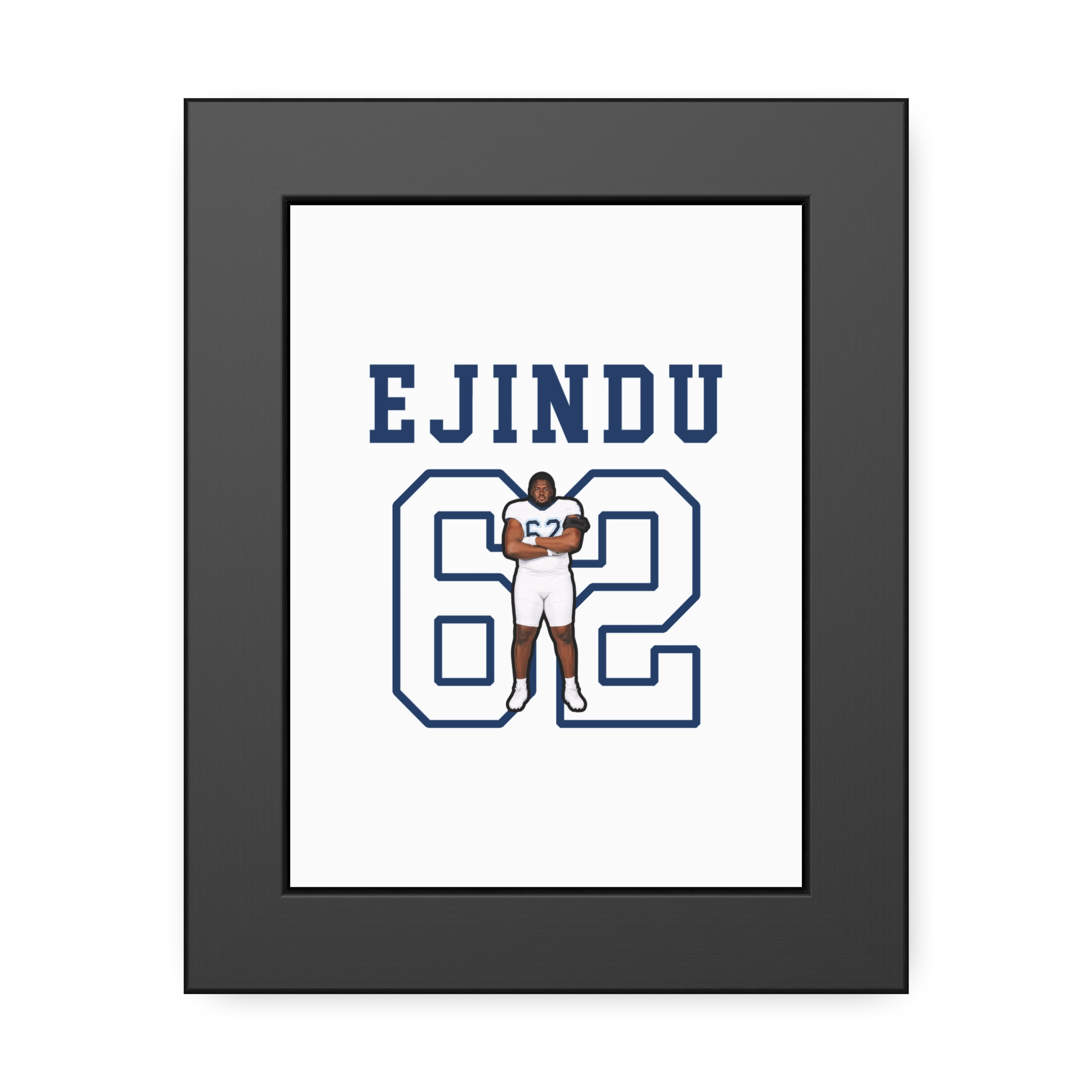 Framed Poster — character_shirsey in Black