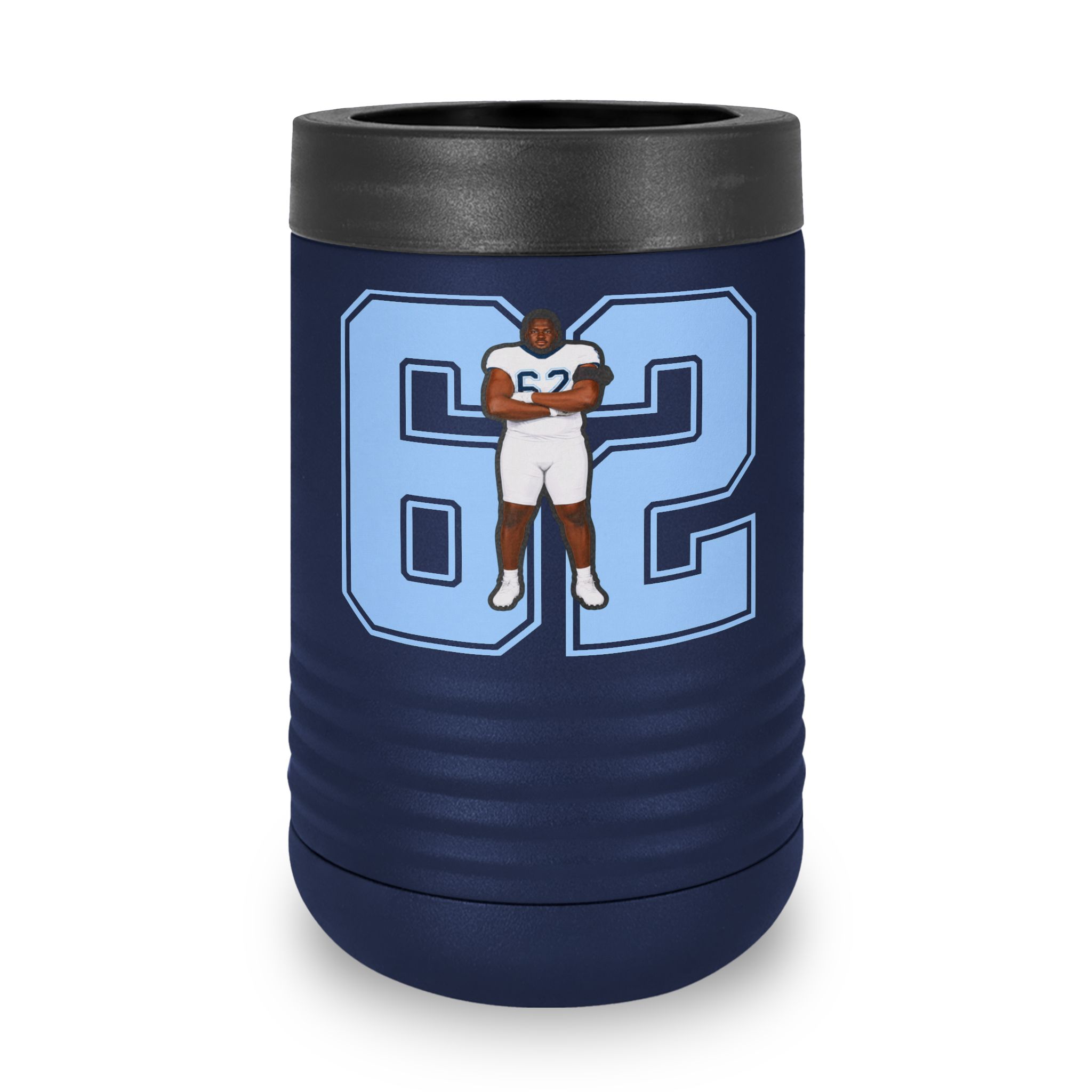 Stainless Can Cooler — character_number in Navy