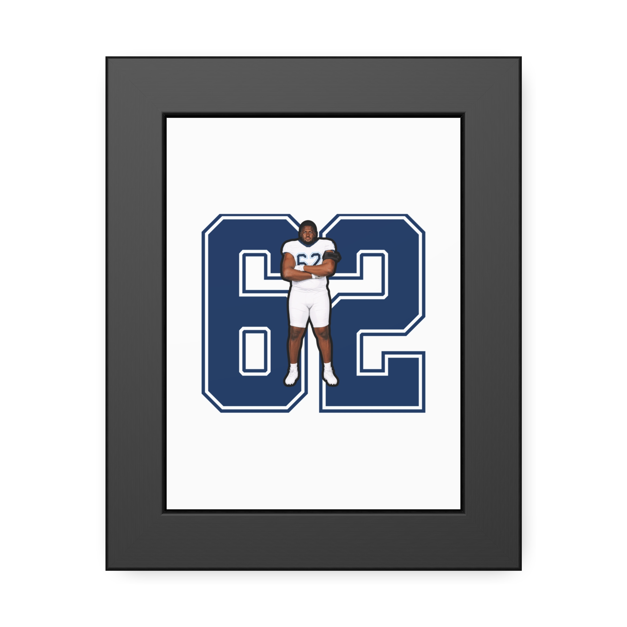 Framed Poster — character_number in Black