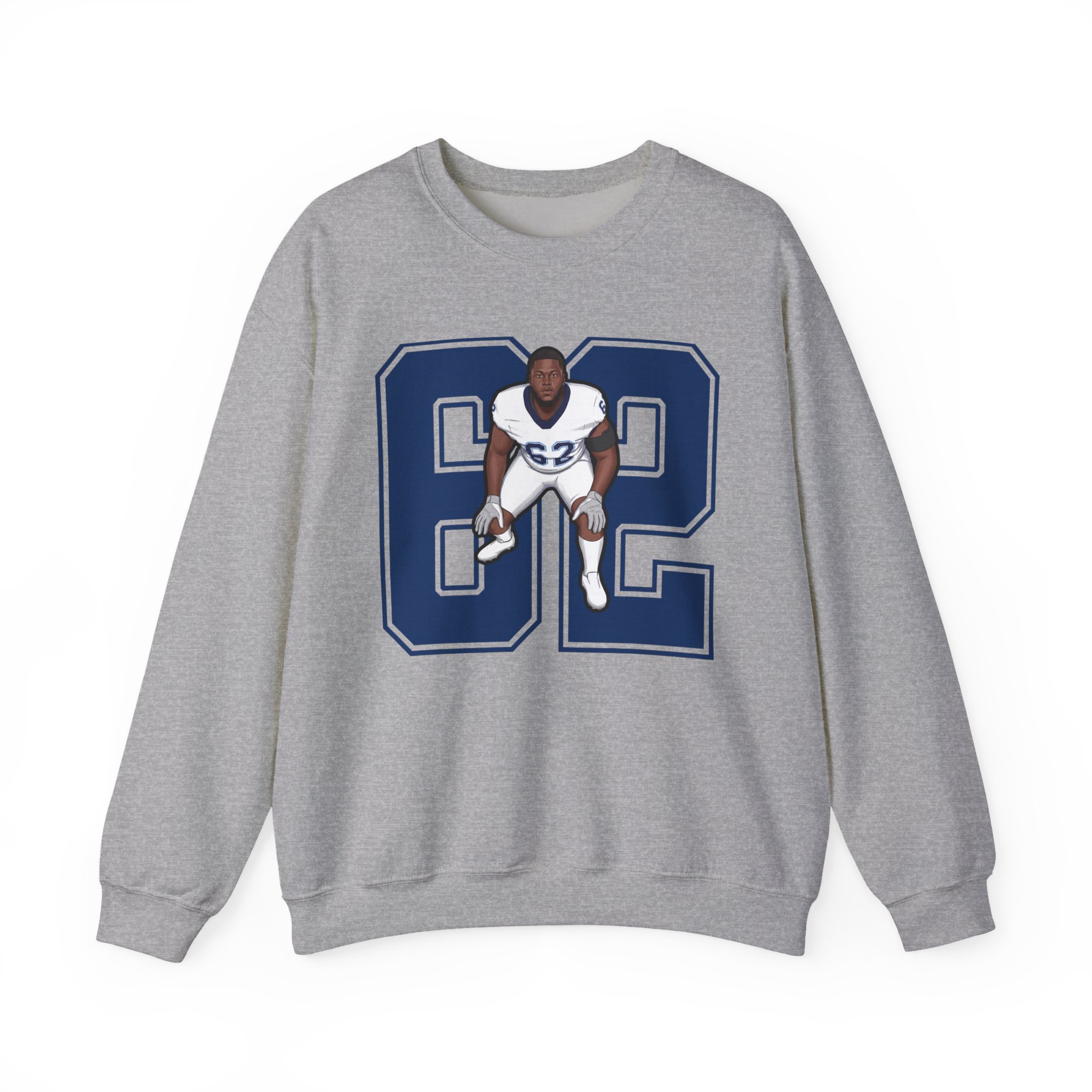 Crewneck Sweatshirt — character_number in Grey