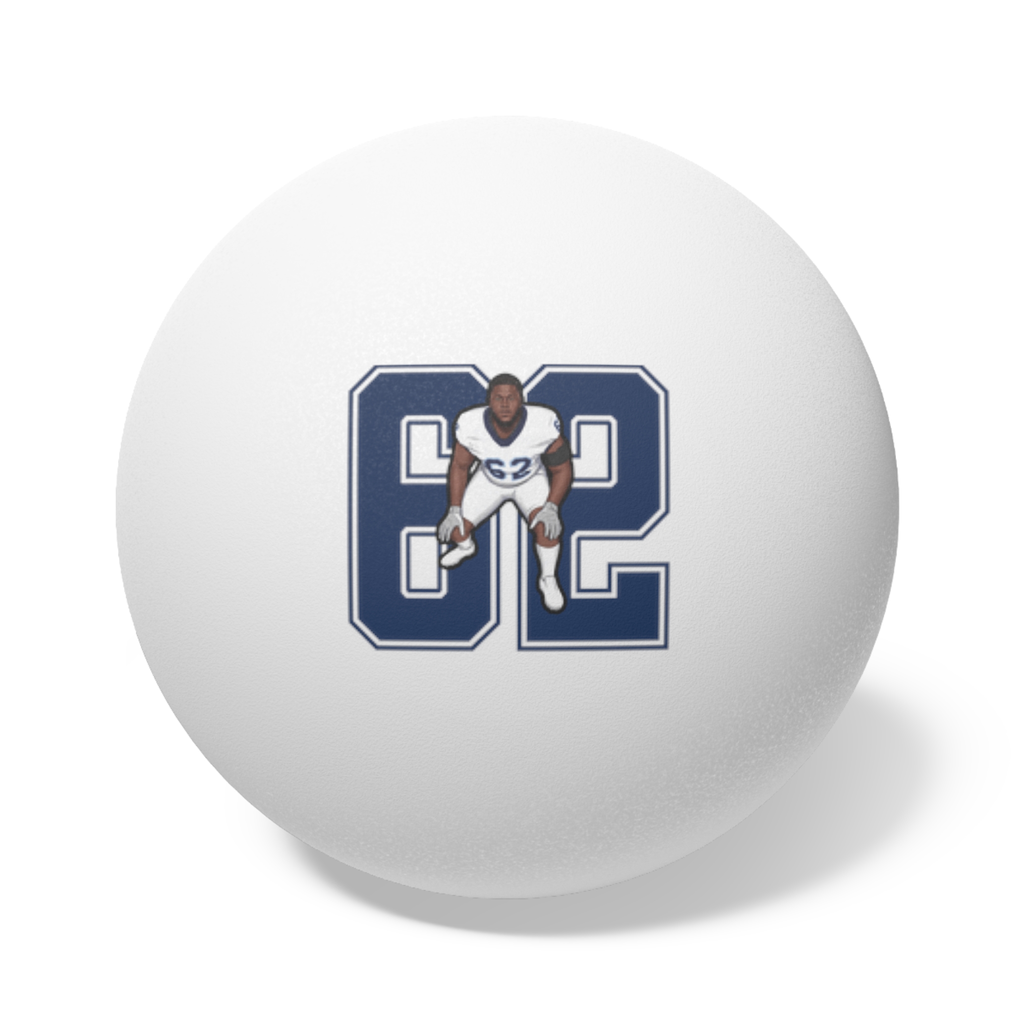 Ping Pong Balls, 6 pcs — character_number in White