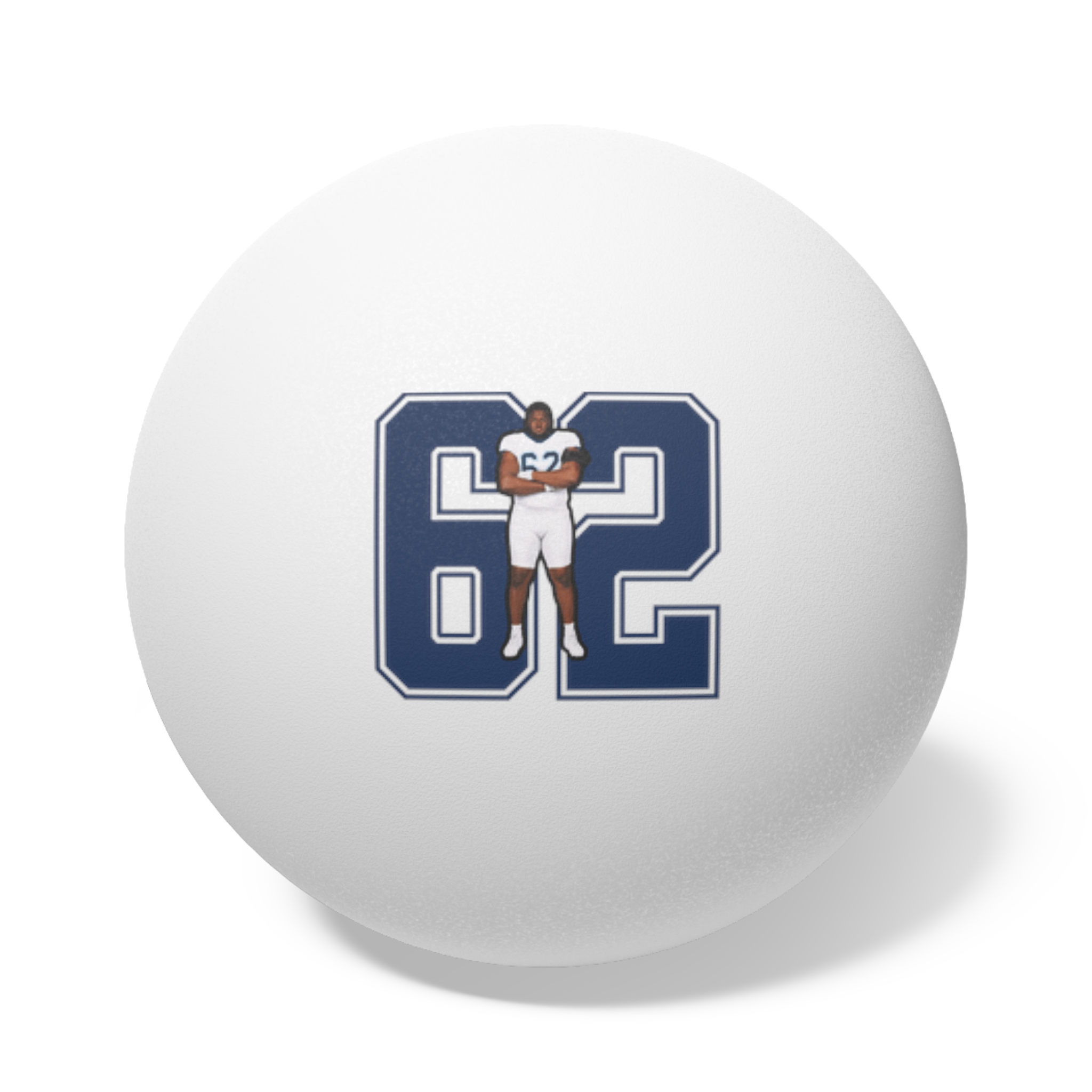 Ping Pong Balls, 6 pcs — character_number in White