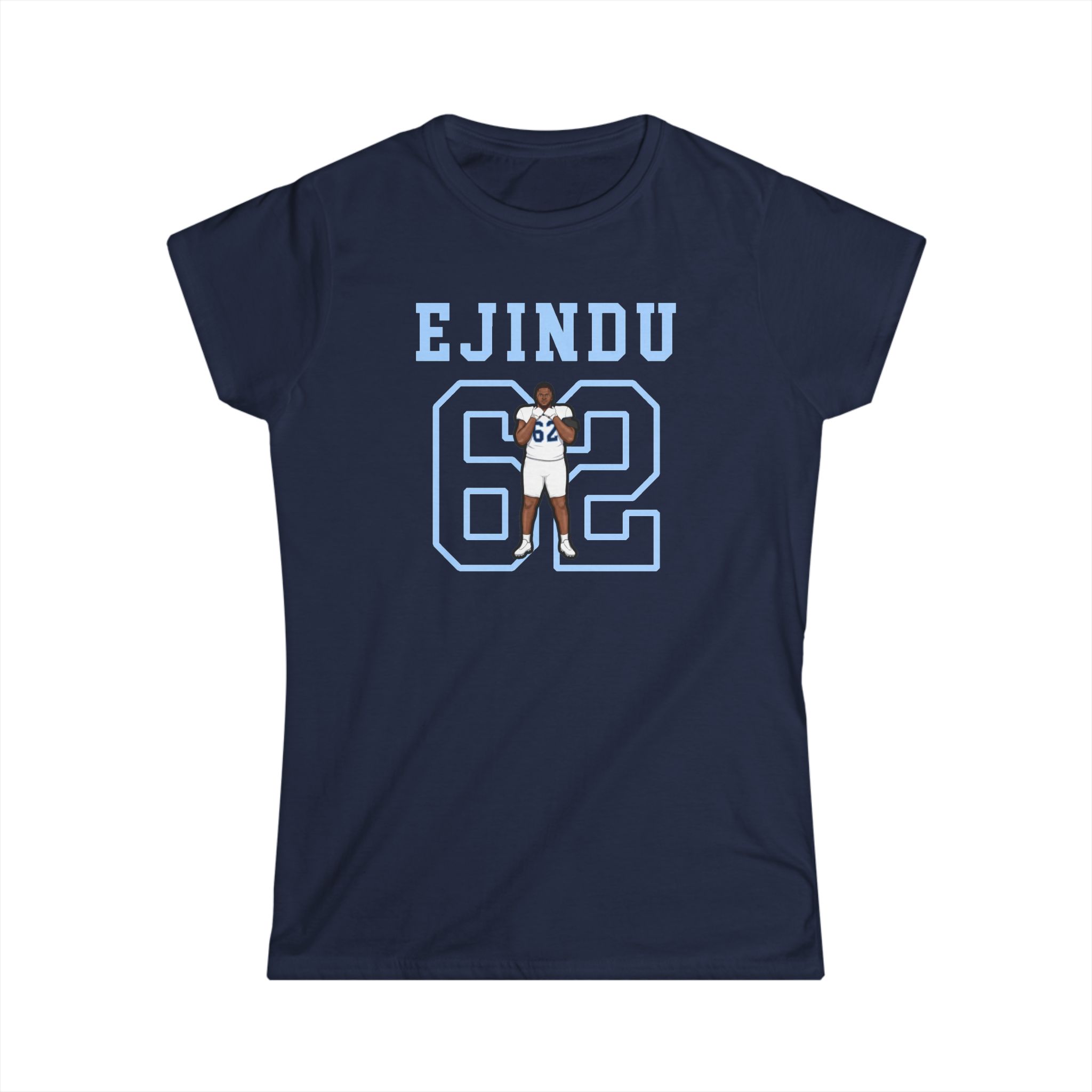 Women's Softstyle Tee — character_shirsey in Navy