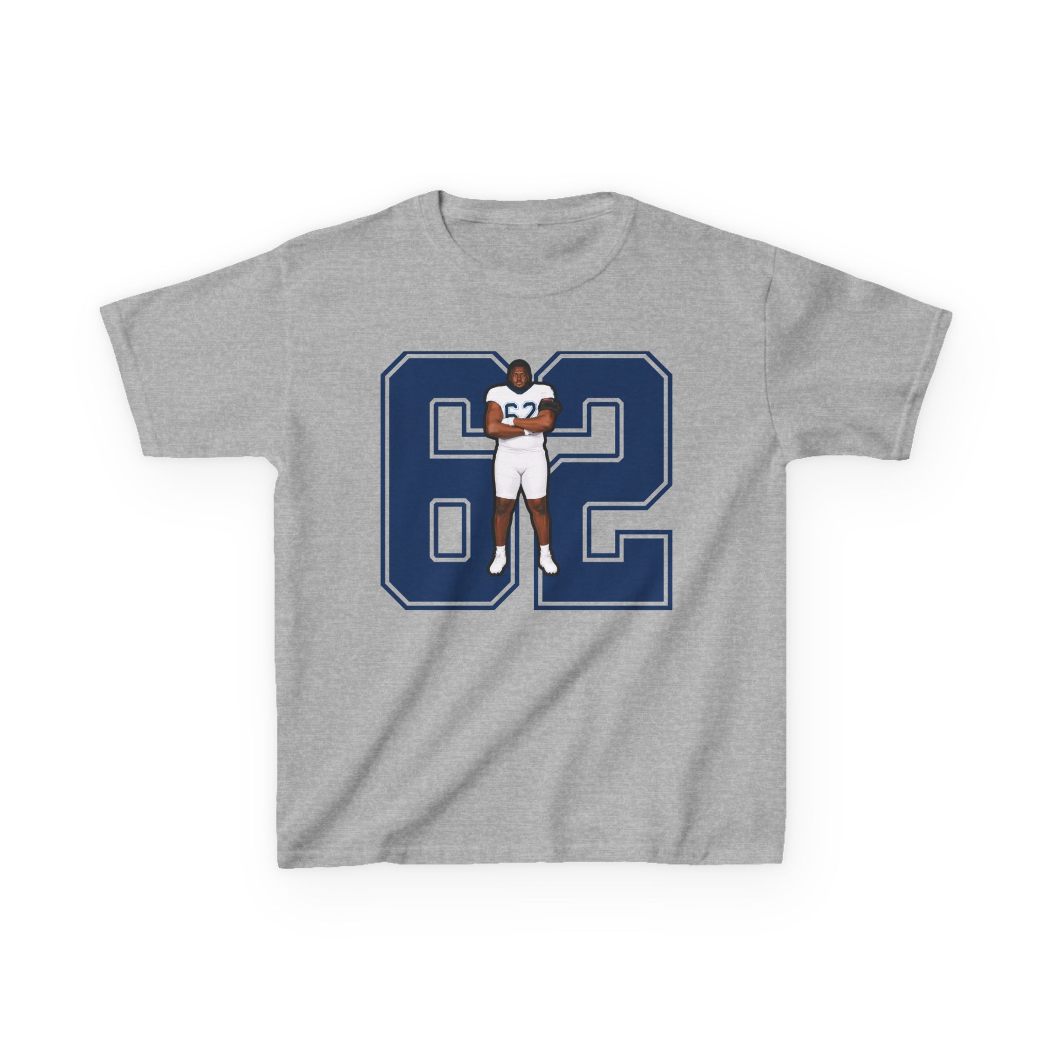 Youth Tee — character_number in Grey