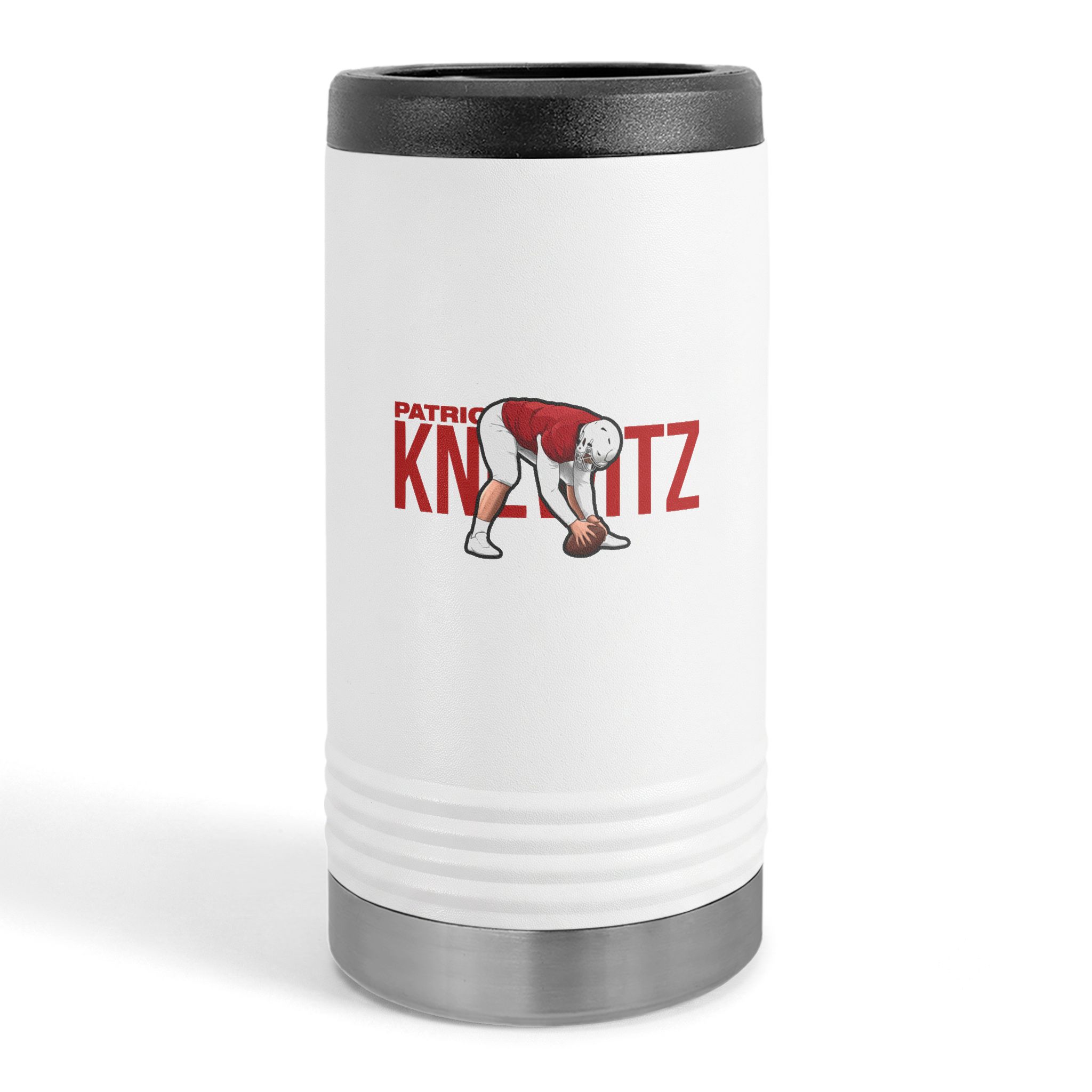 Slim Stainless Can Cooler — character_player_name in White
