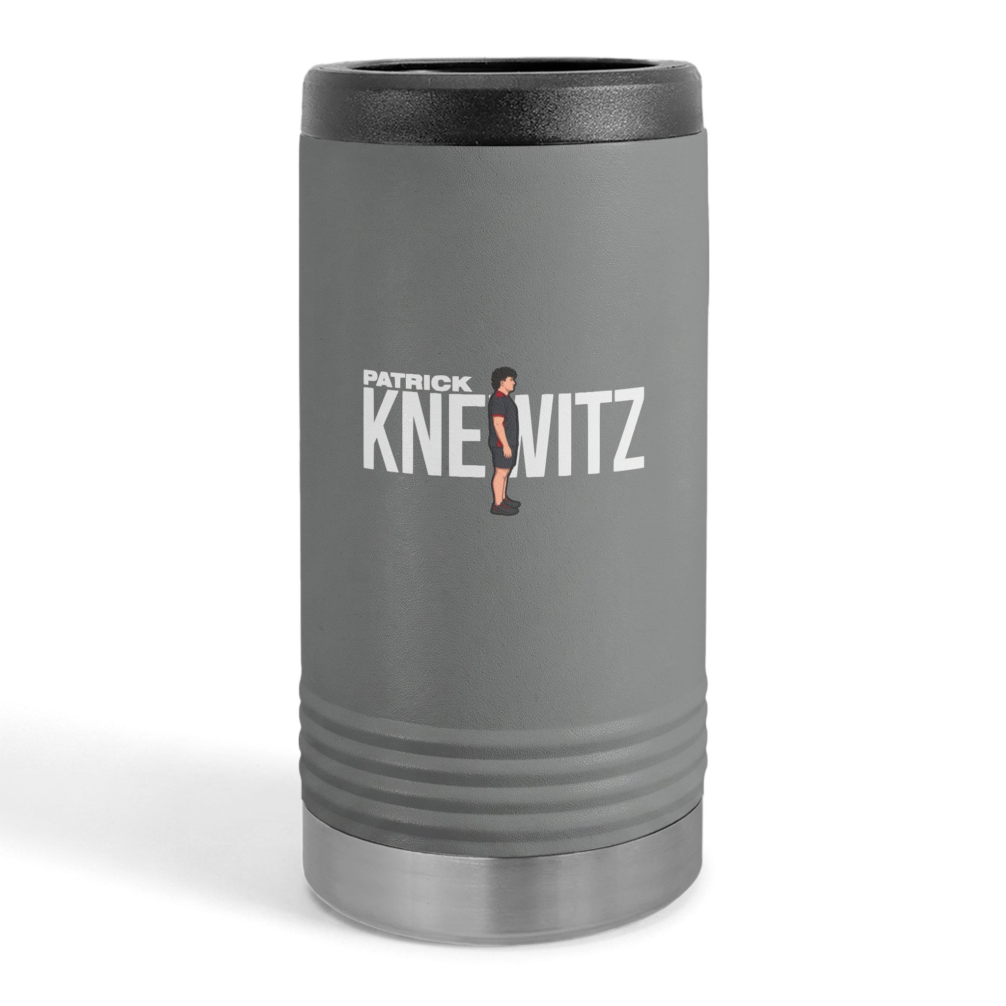 Slim Stainless Can Cooler — character_player_name in Grey