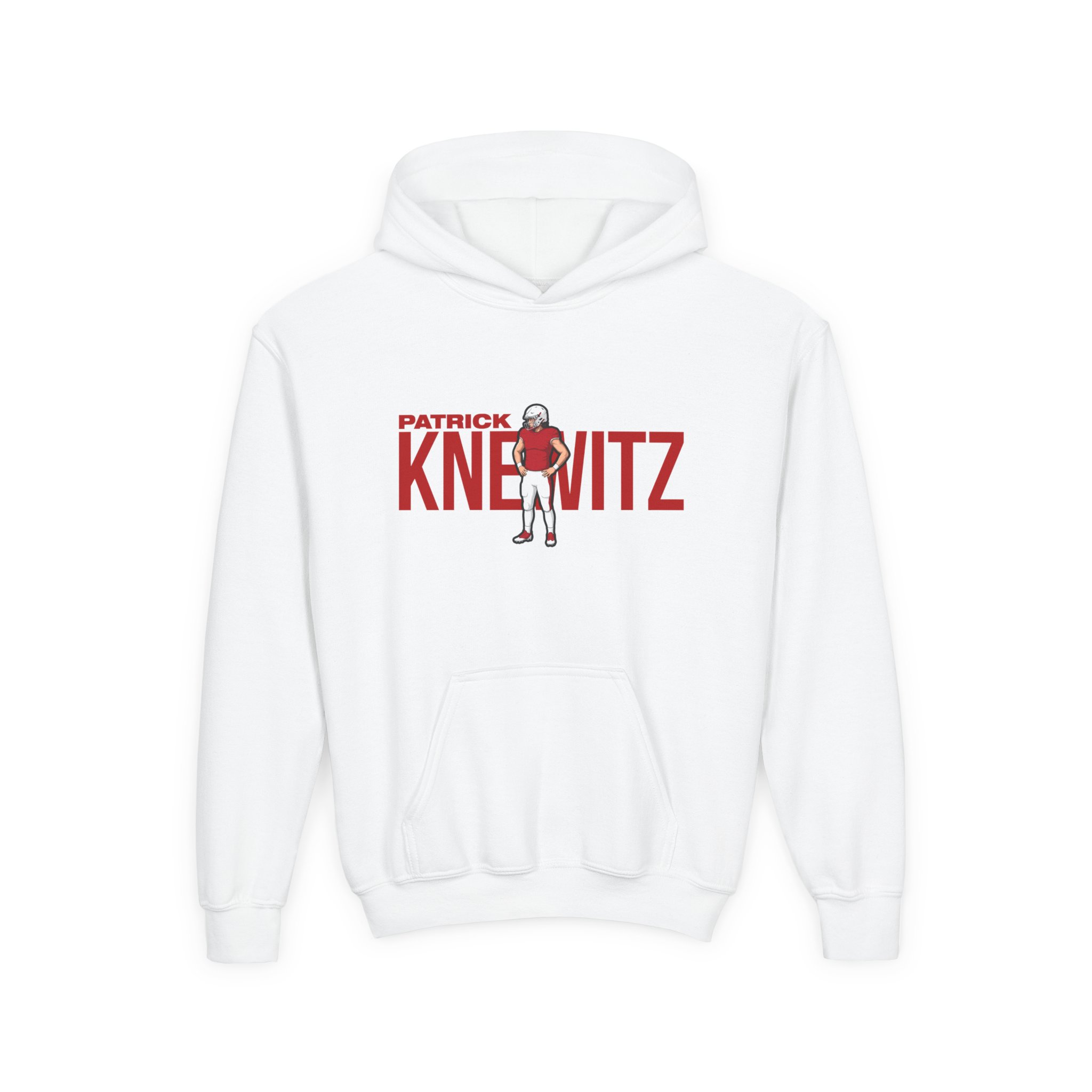 Youth Hoodie — character_player_name in White