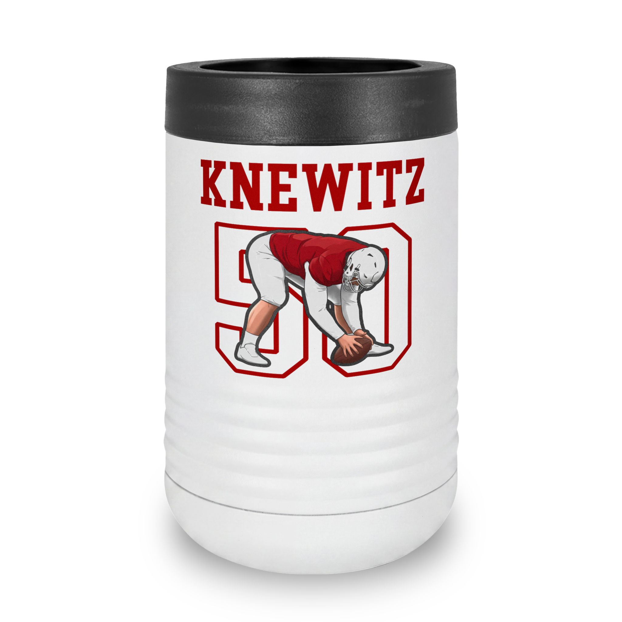 Stainless Can Cooler — character_shirsey in White