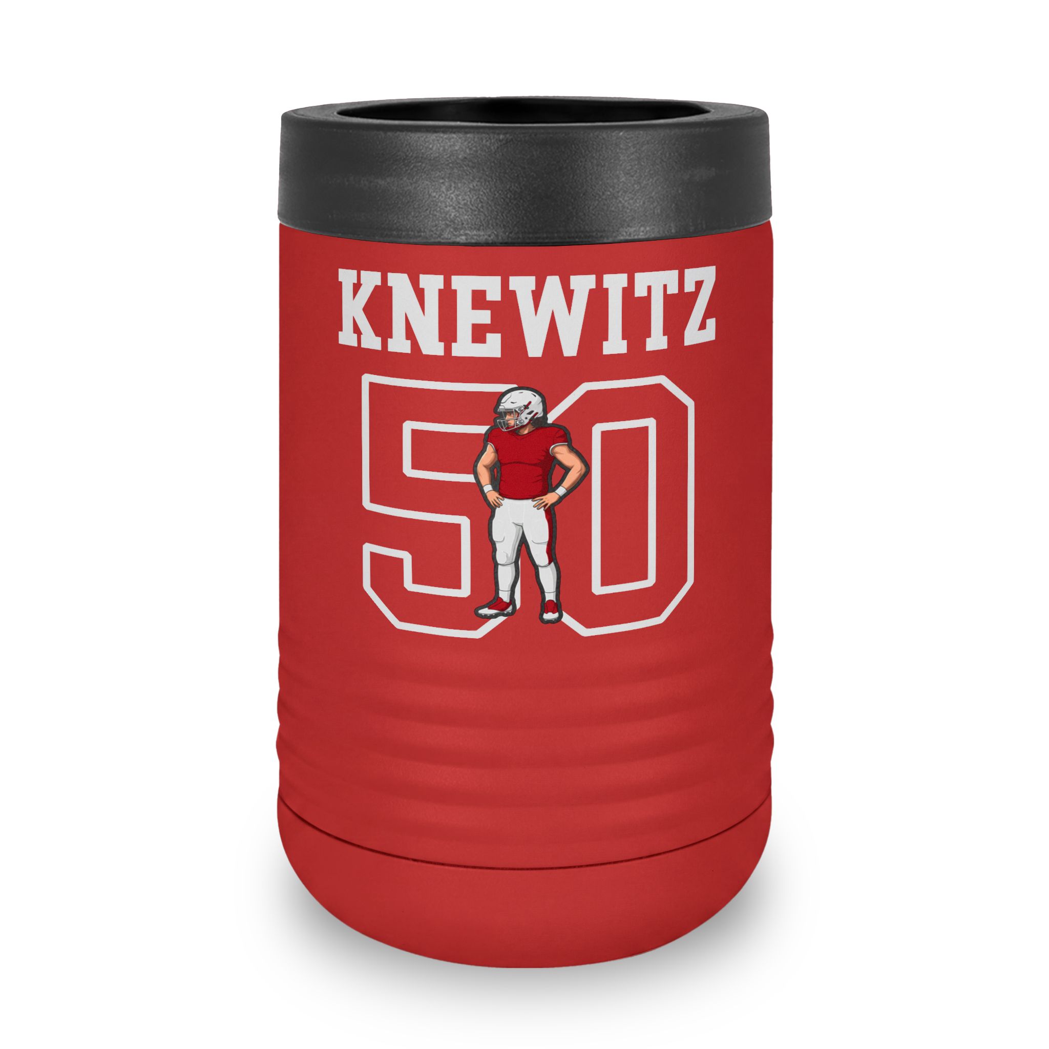Stainless Can Cooler — character_shirsey in Red