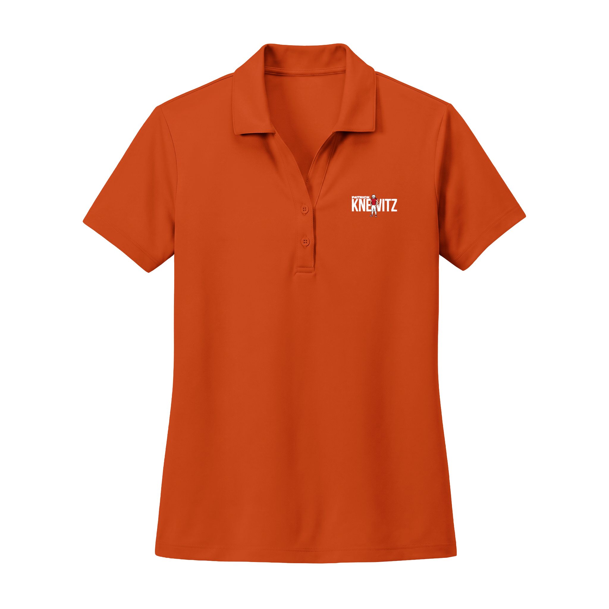 Women's Polo — character_player_name in Orange