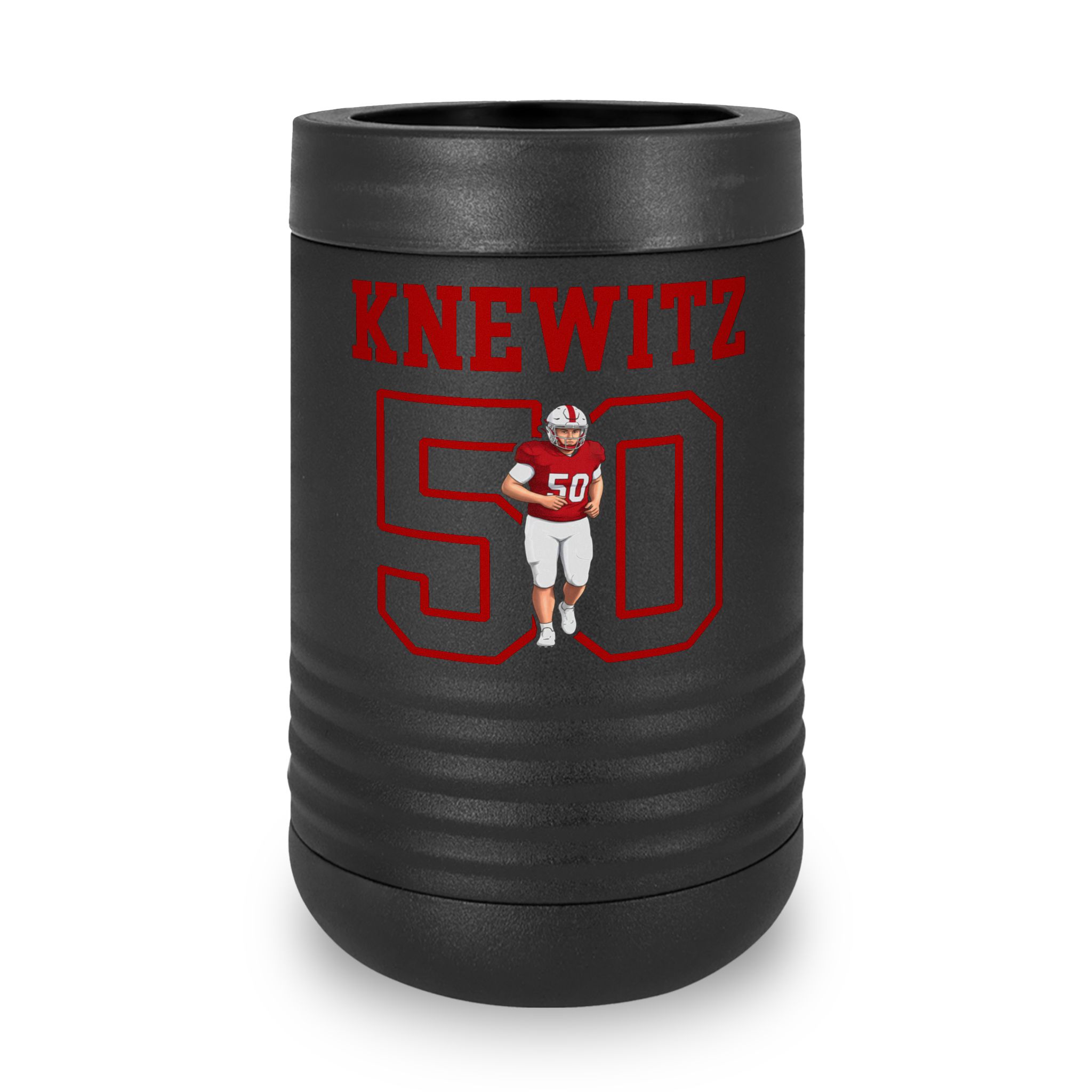 Stainless Can Cooler — character_shirsey in Black