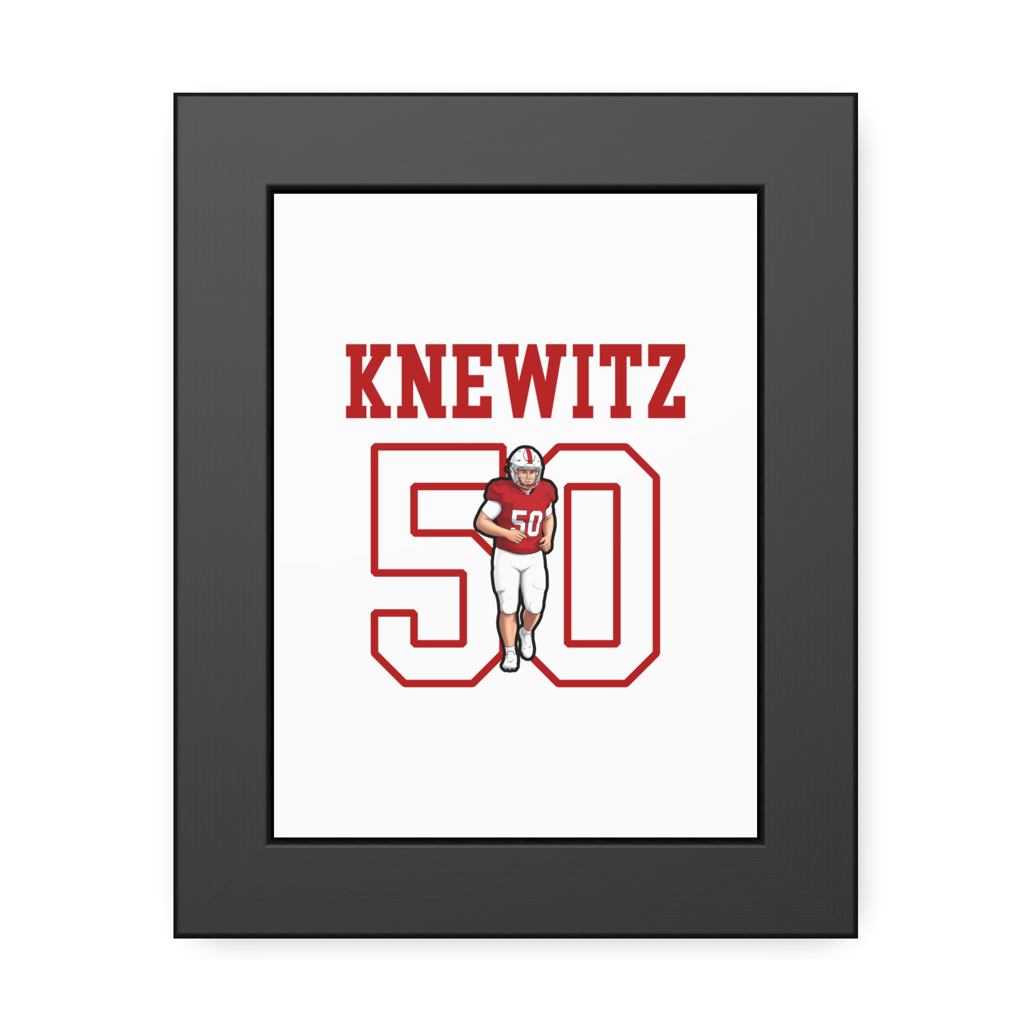 Framed Poster — character_shirsey in Black
