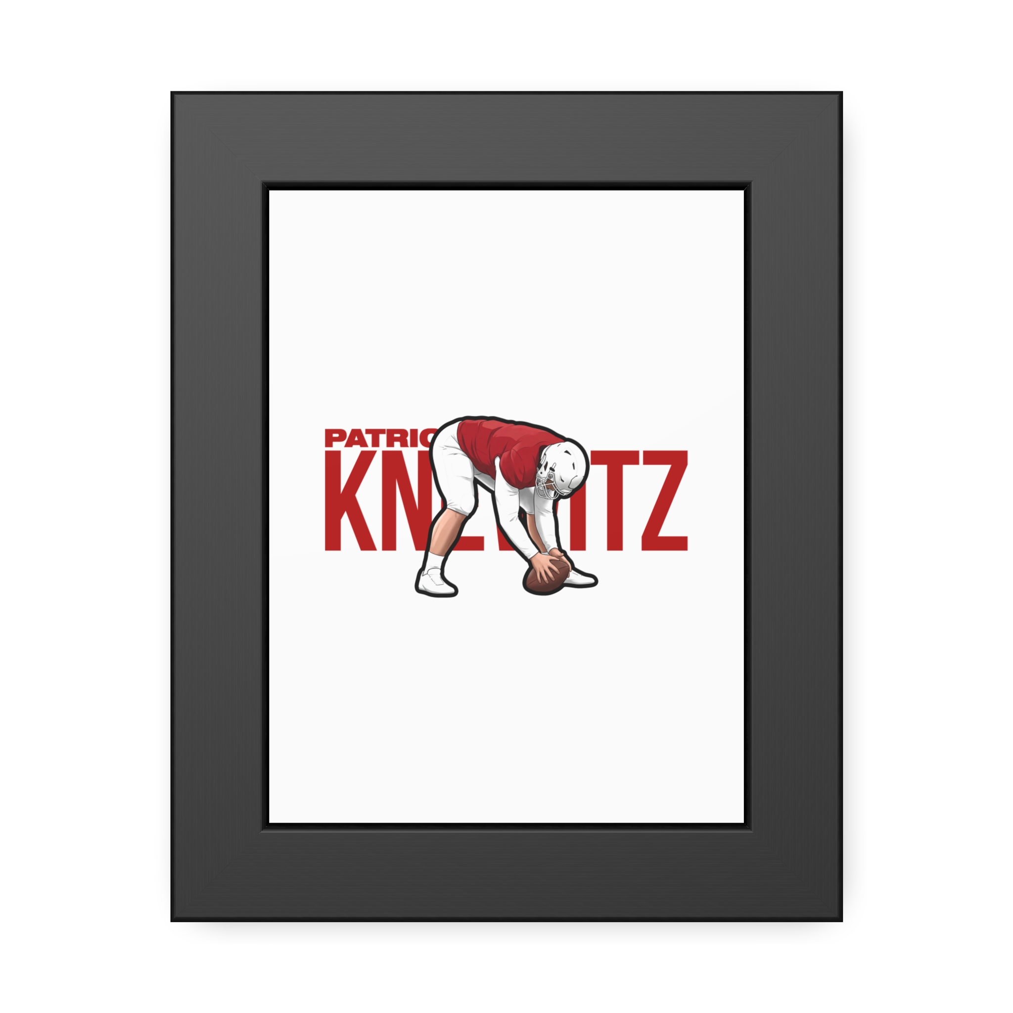Framed Poster — character_player_name in Black