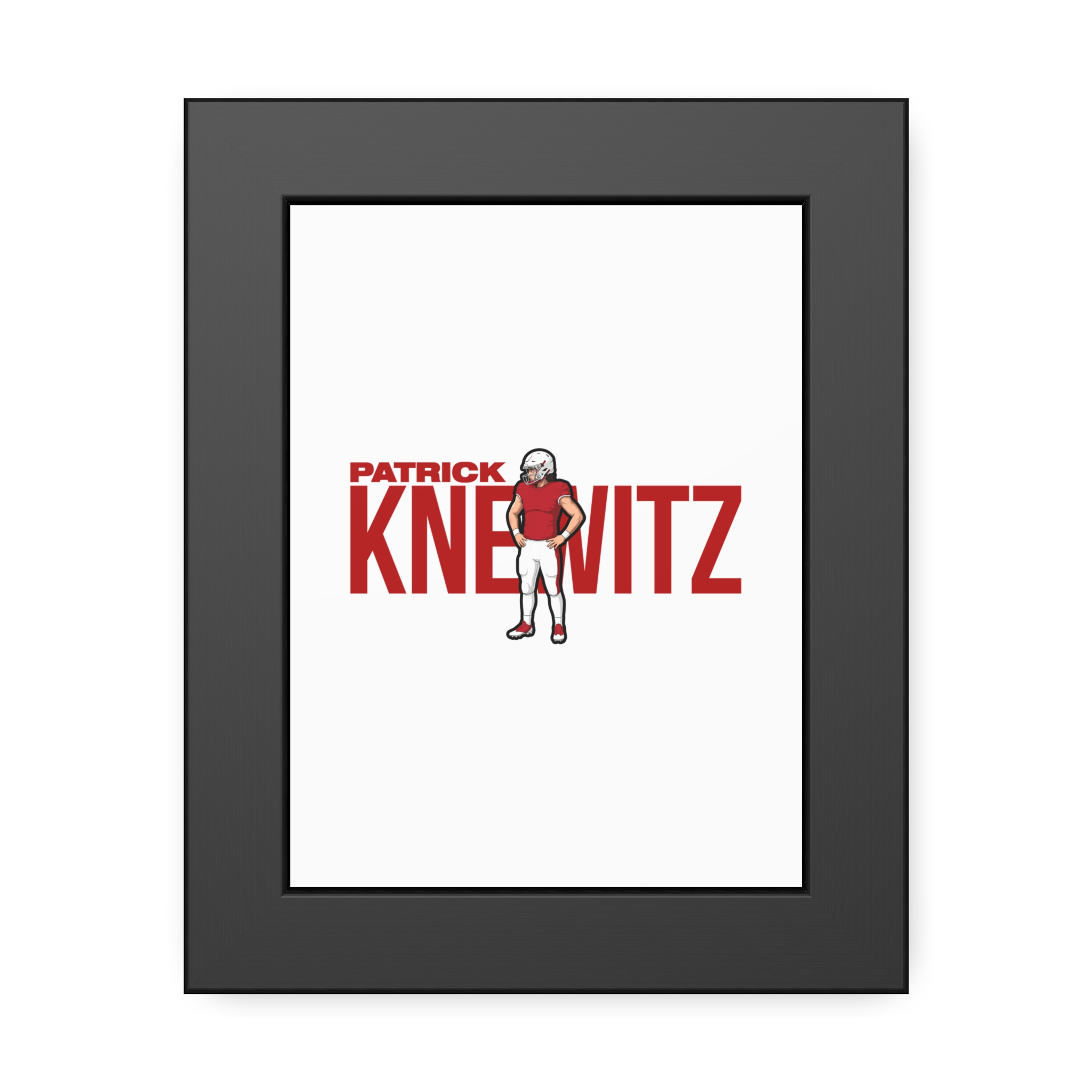 Framed Poster — character_player_name in Black