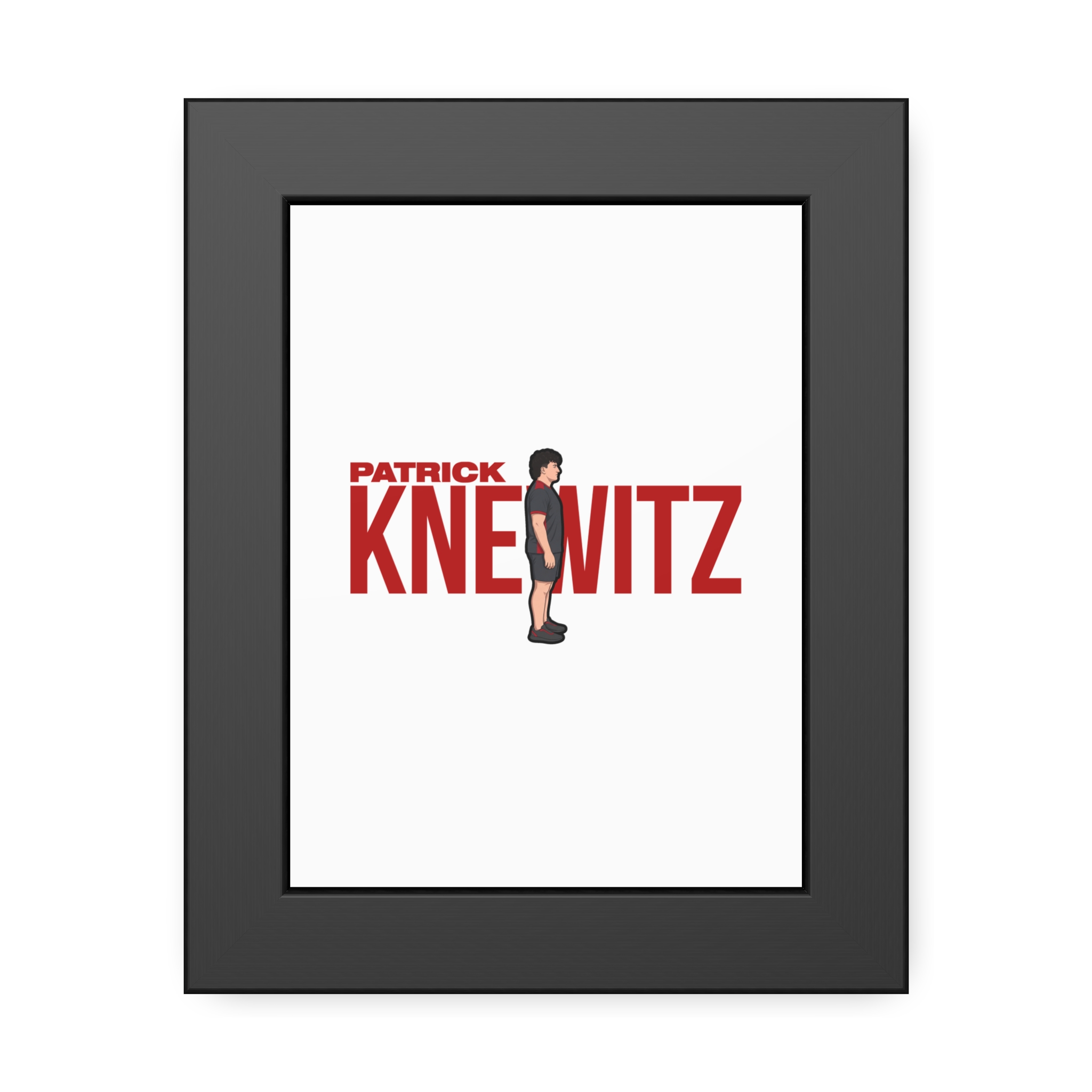 Framed Poster — character_player_name in Black