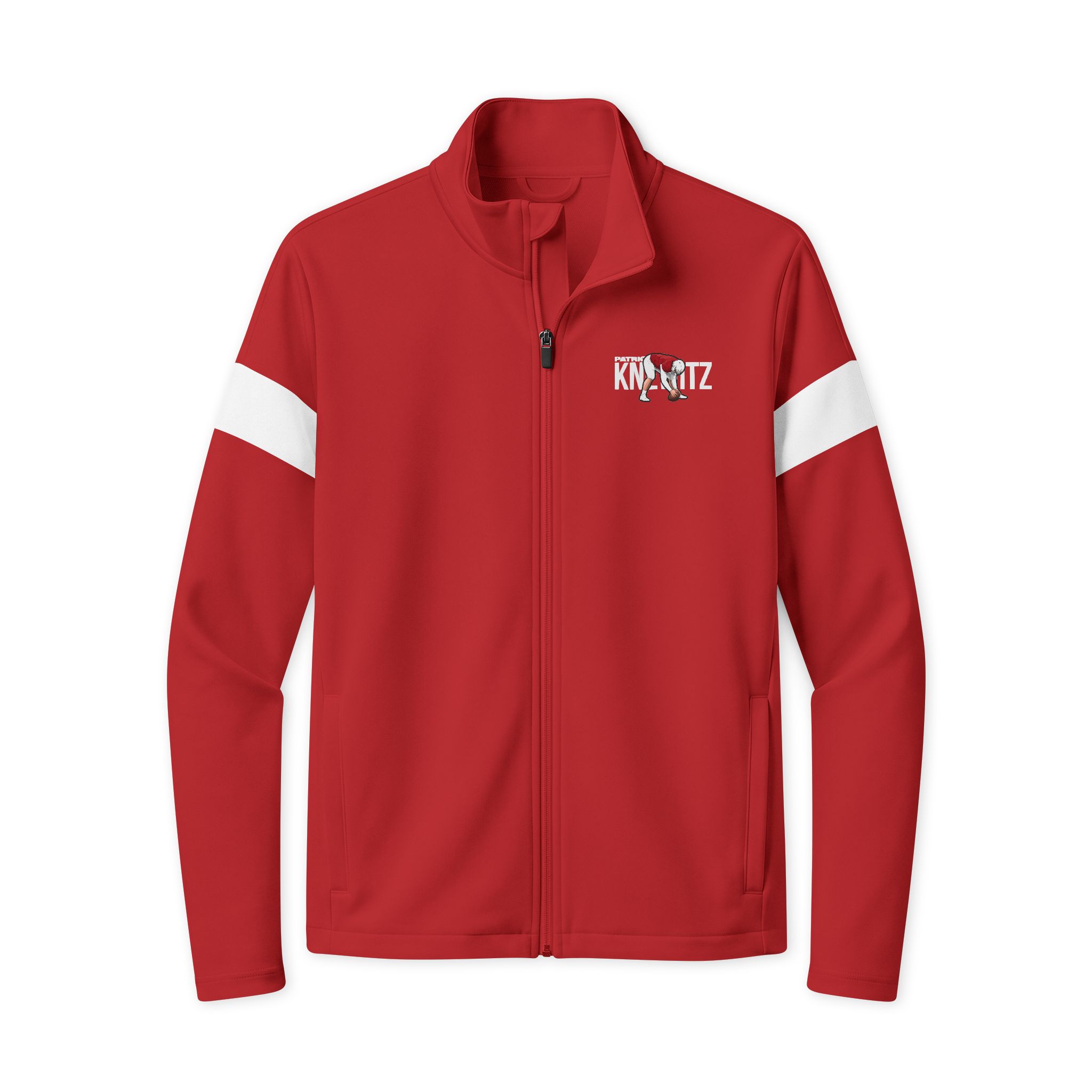 Travel Full-Zip Jacket — character_player_name in Deep Red/ White