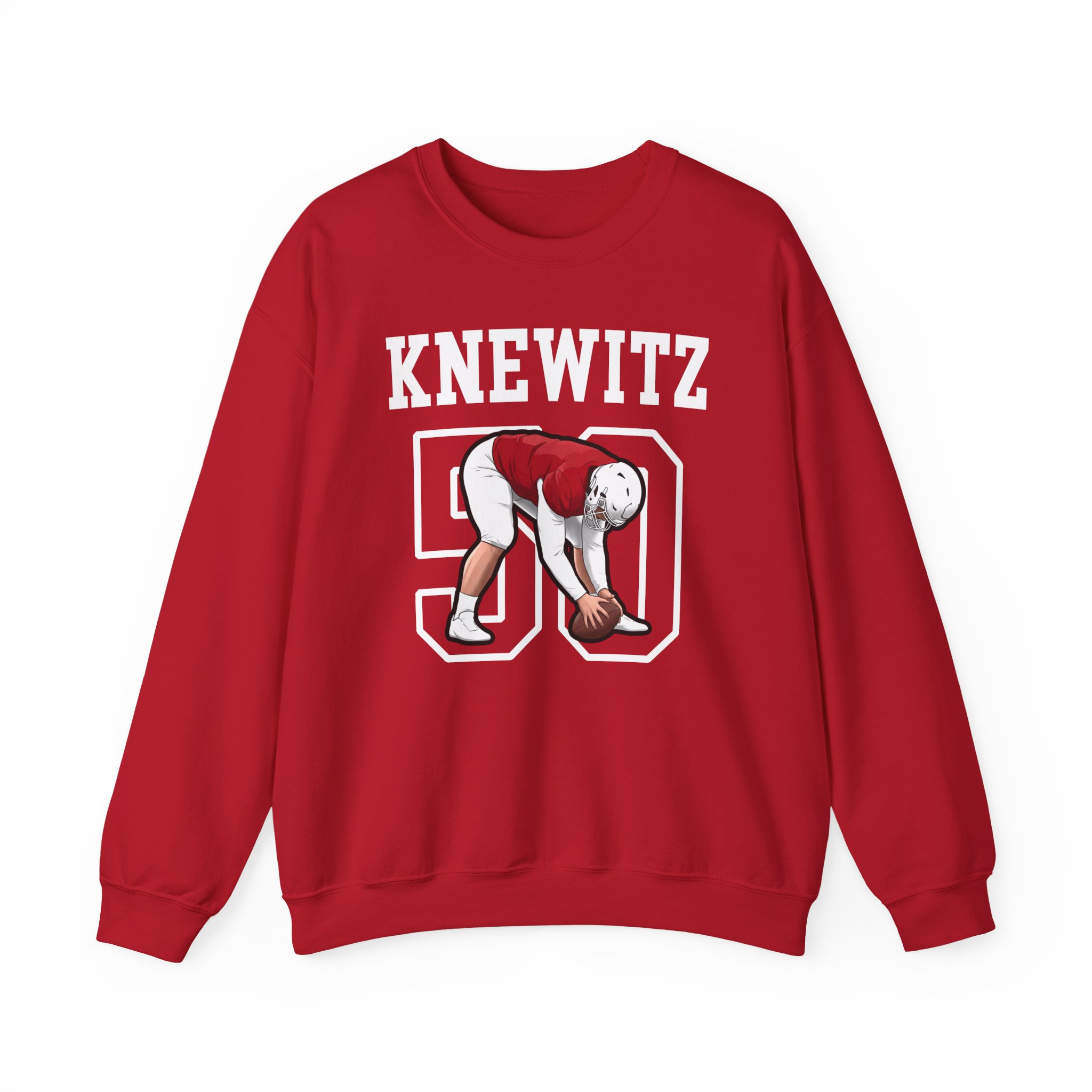 Crewneck Sweatshirt — character_shirsey in Red
