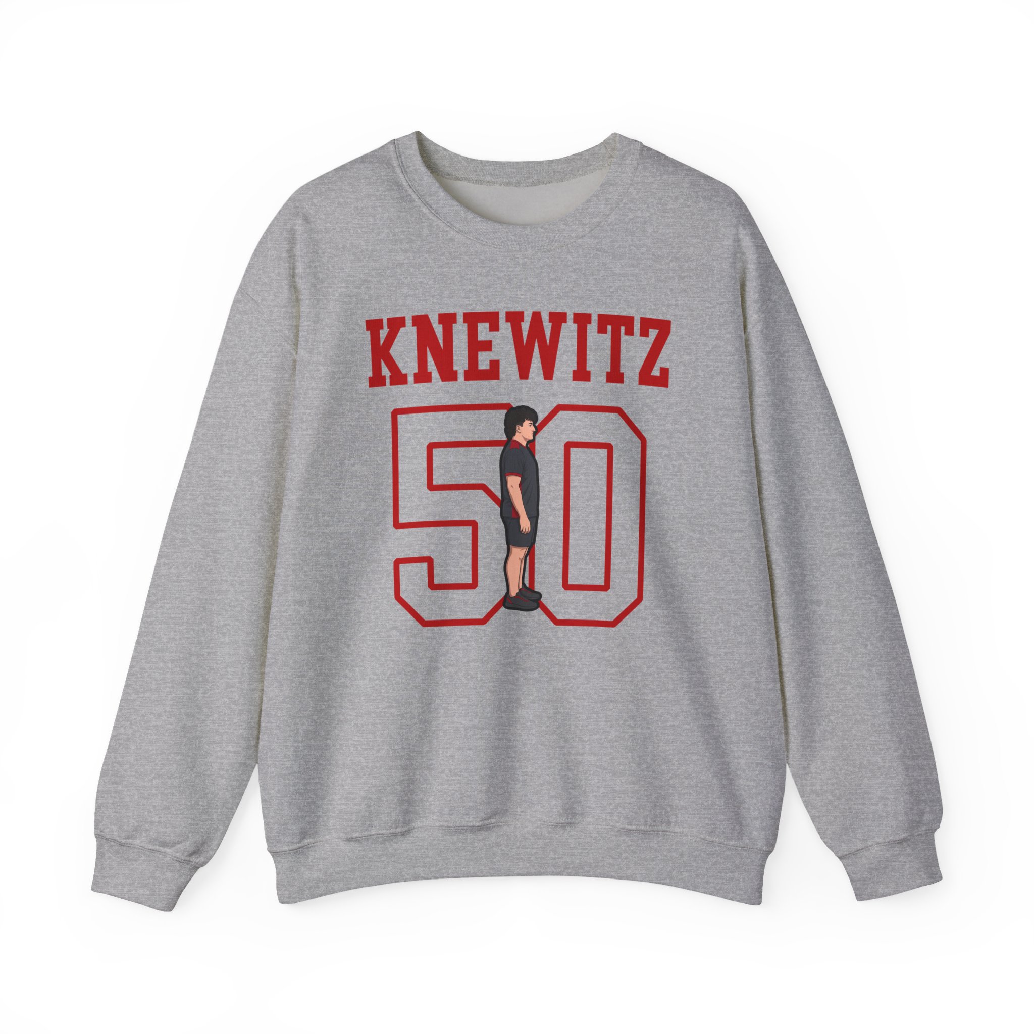 Crewneck Sweatshirt — character_shirsey in Grey