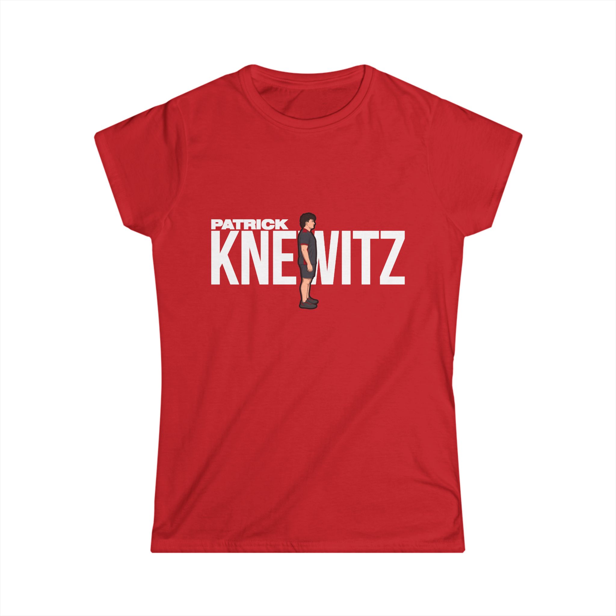Women's Softstyle Tee — character_player_name in Red