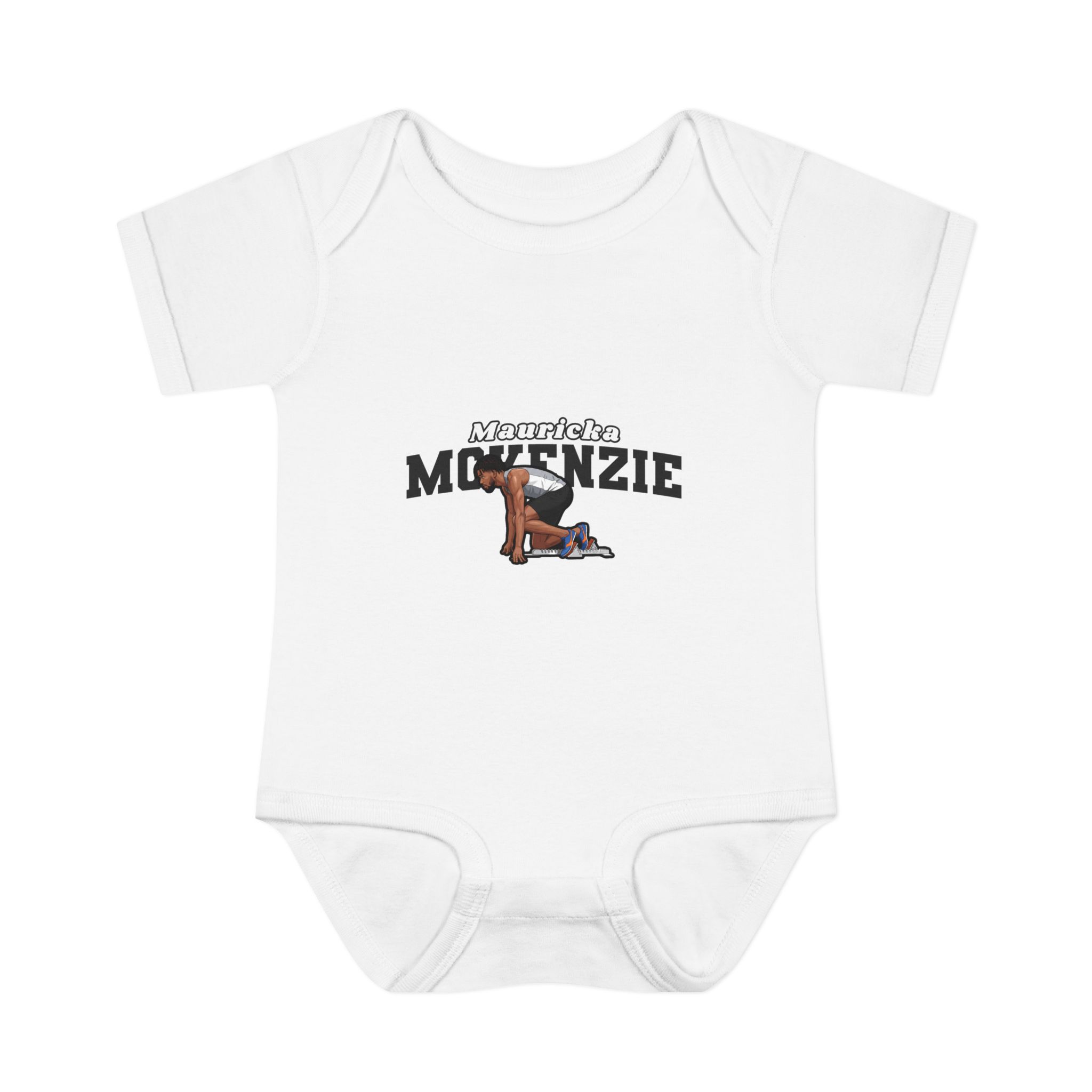 Baby Onesie — character_name_arch in White