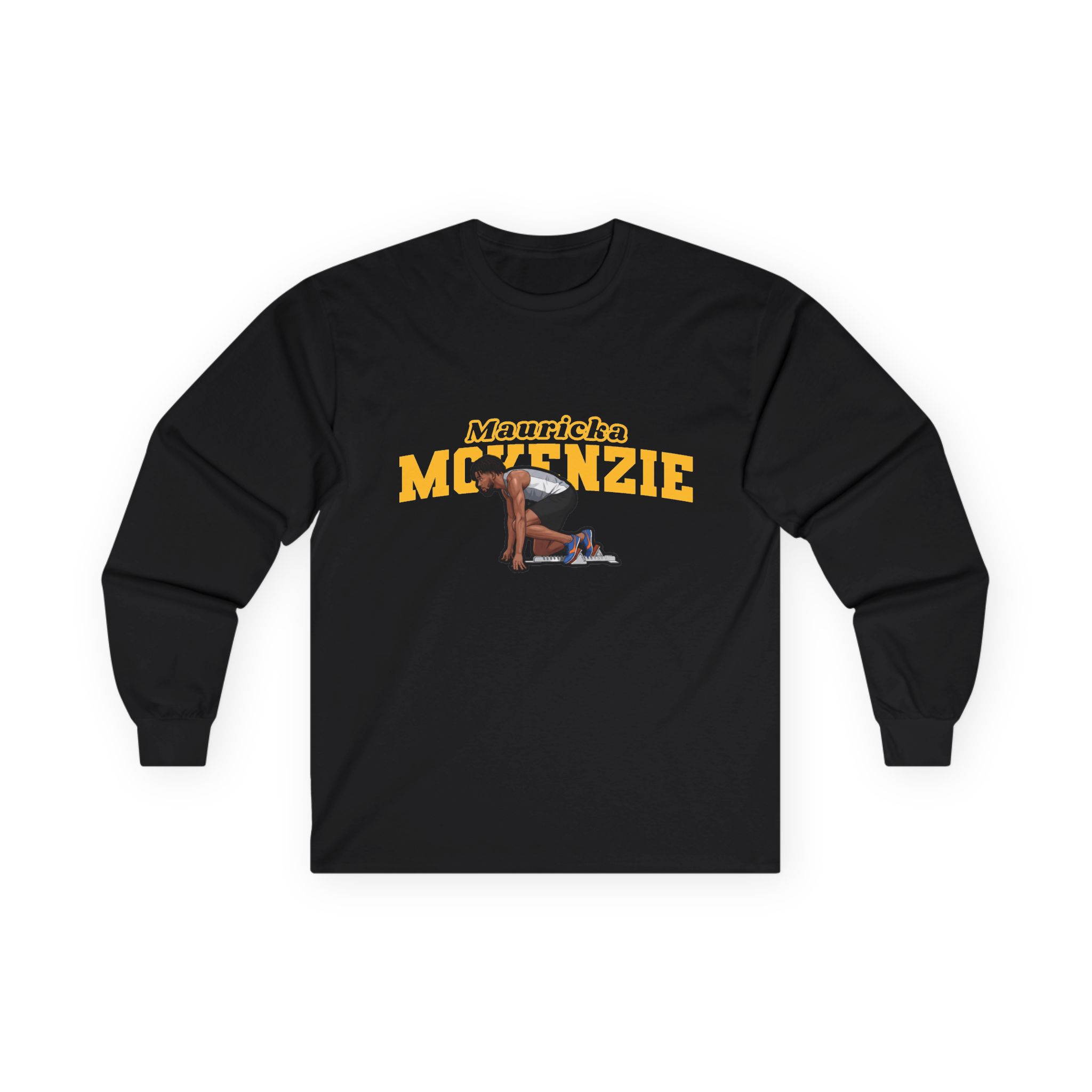 Long Sleeve Tee — character_name_arch in Black