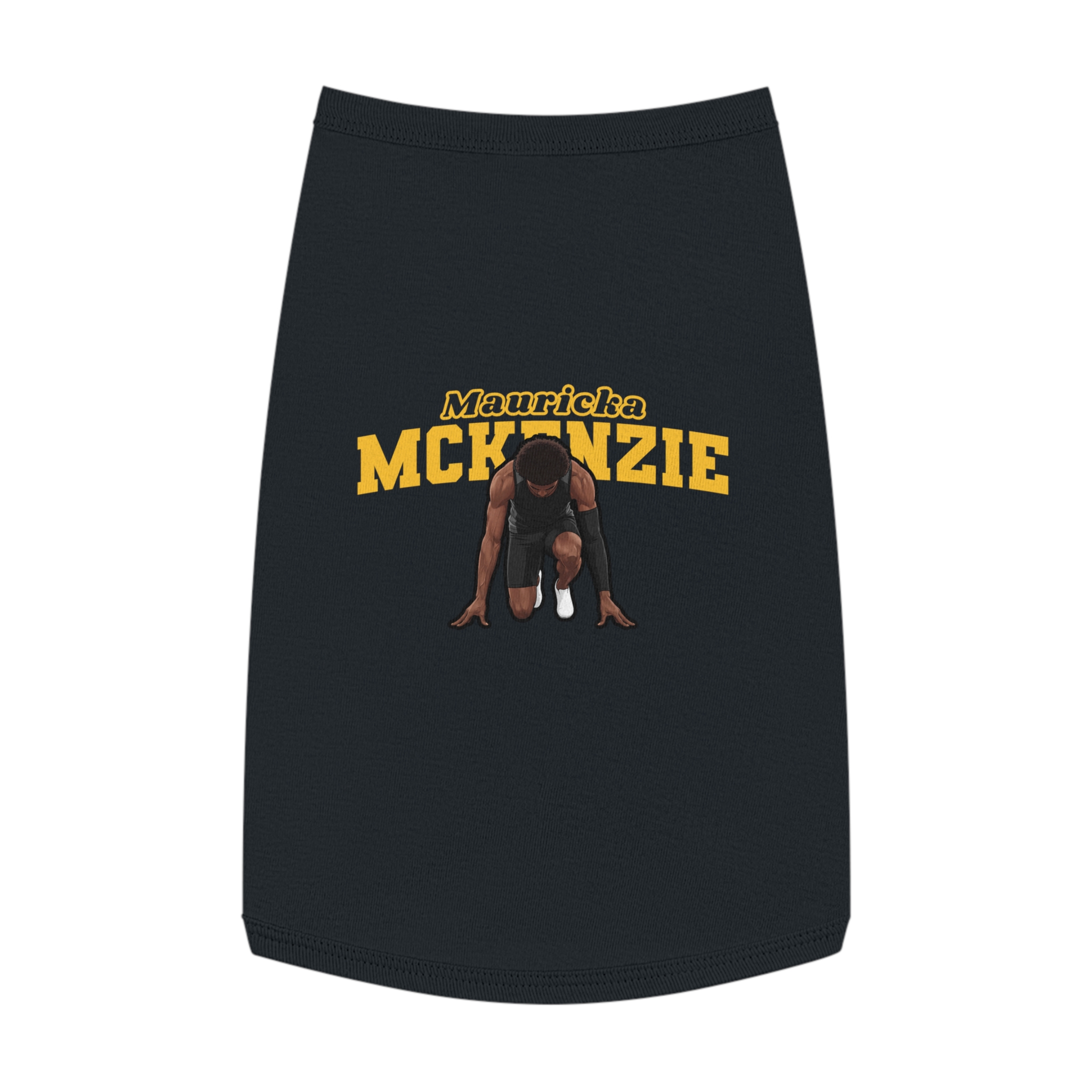Pet Tank Top — character_name_arch in Black