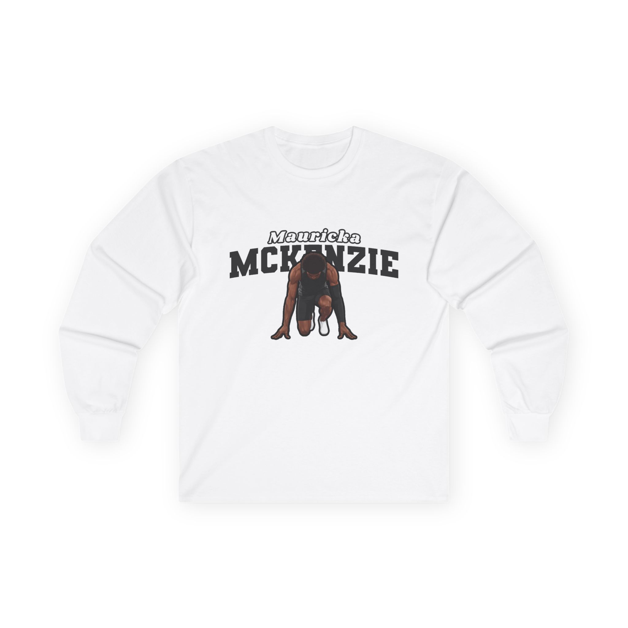 Long Sleeve Tee — character_name_arch in White
