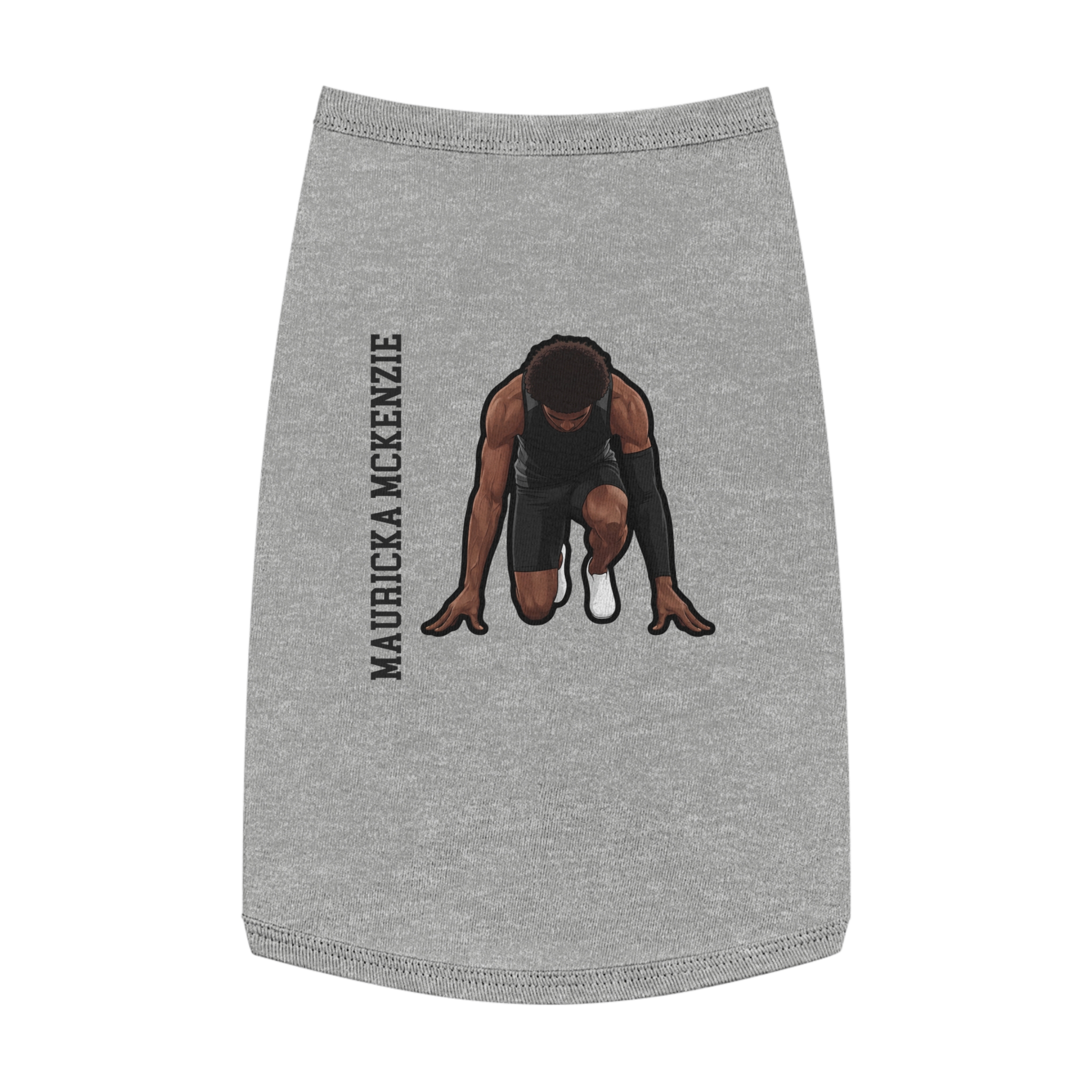 Pet Tank Top — character_name_vertical in White